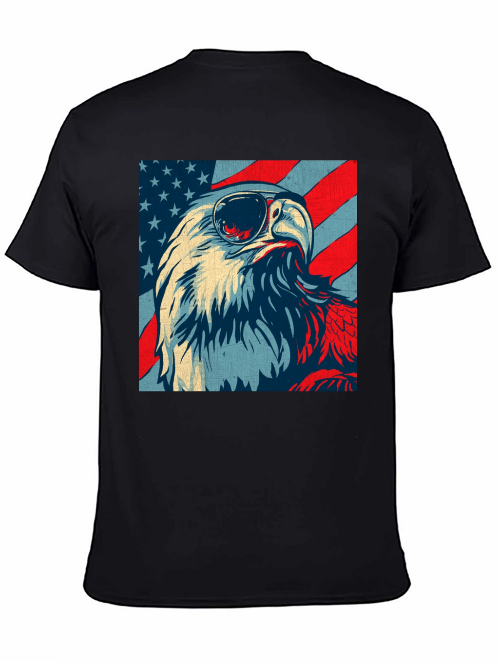 Patriotic Eagle USA Flag Graphic T-Shirt