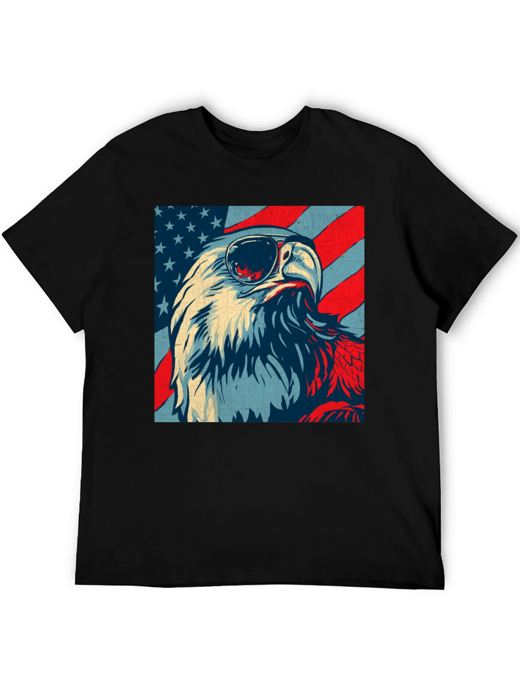 Patriotic Eagle USA Flag Graphic T-Shirt