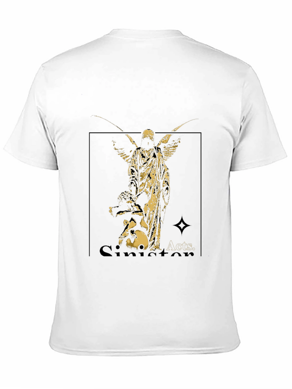Angel Graphic Black Tee - Sinister Acts Shirt