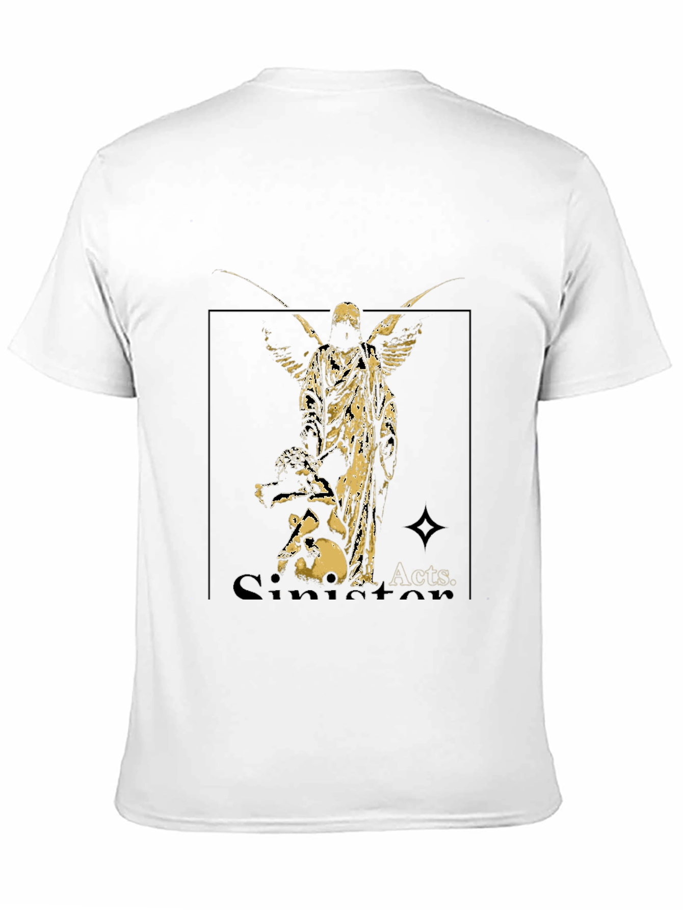 Angel Graphic Black Tee - Sinister Acts Shirt