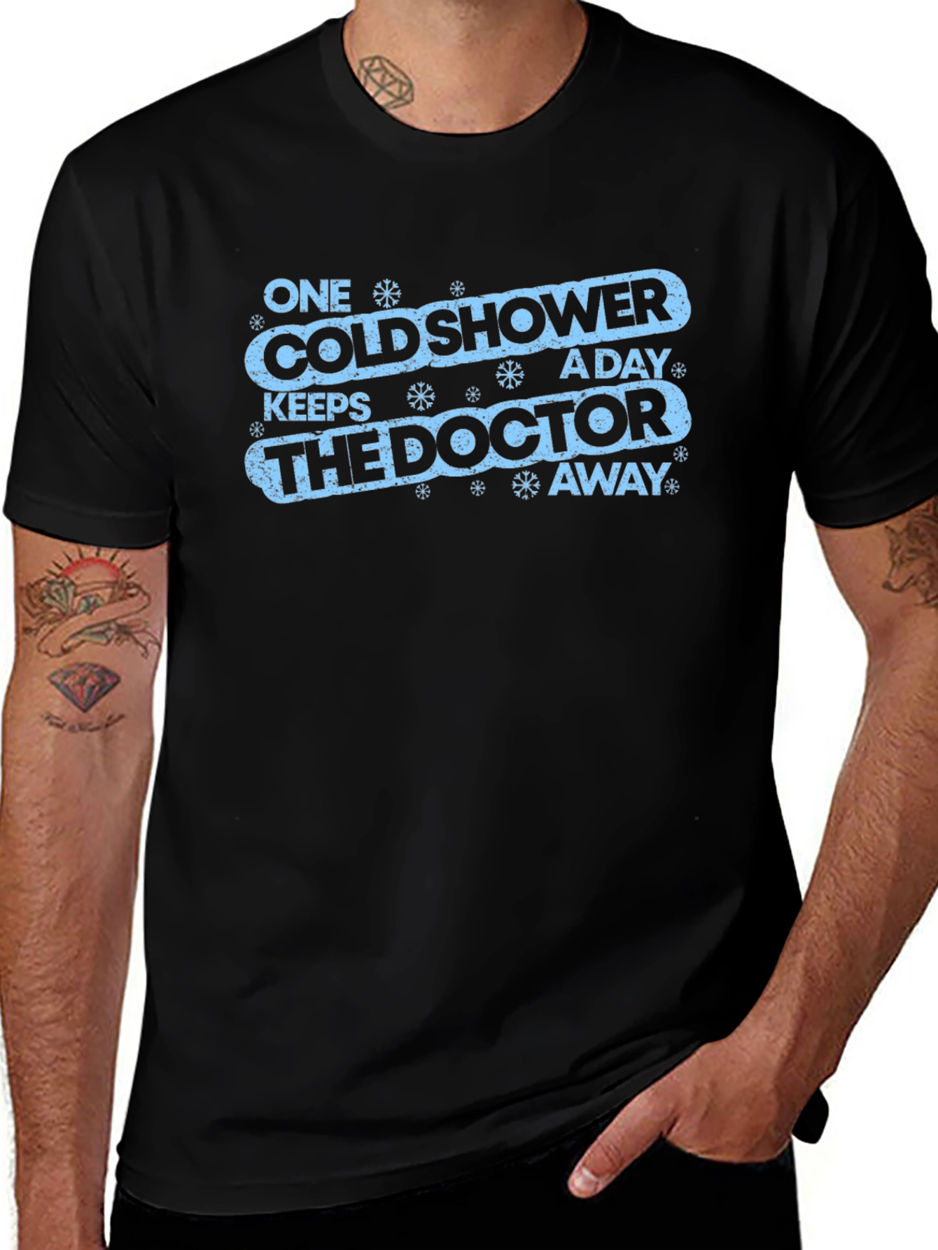 Cold Shower Doctor Away Funny Graphic Tee