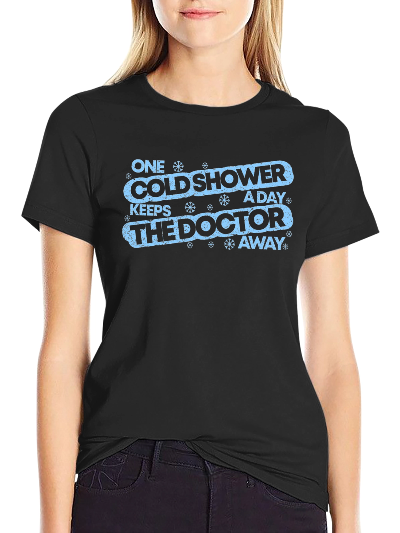 Cold Shower Doctor Away Funny Graphic Tee