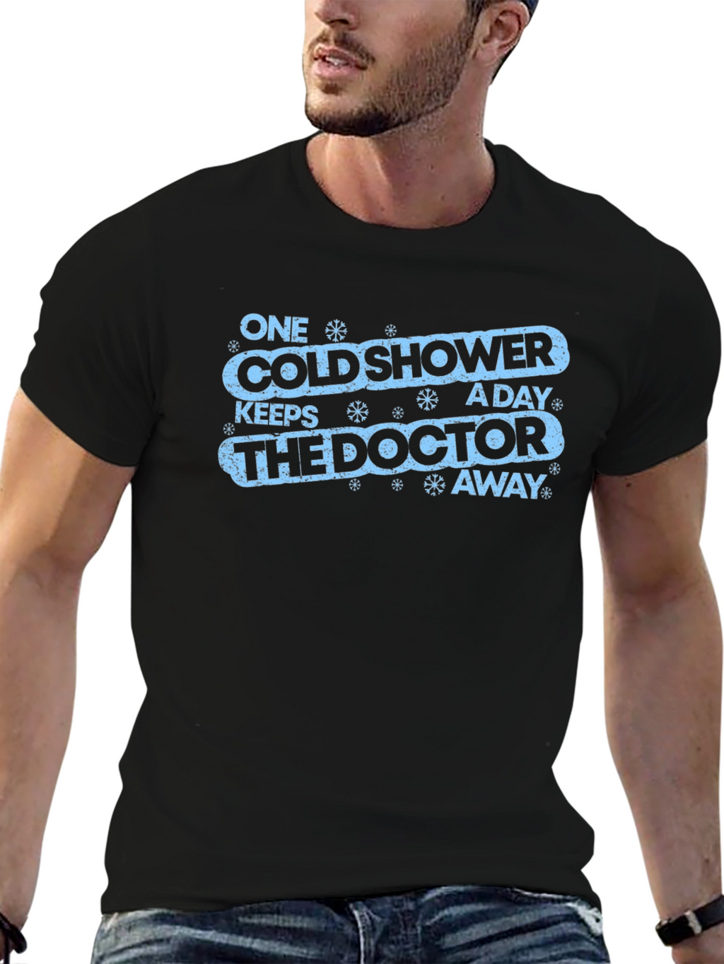 Cold Shower Doctor Away Funny Graphic Tee