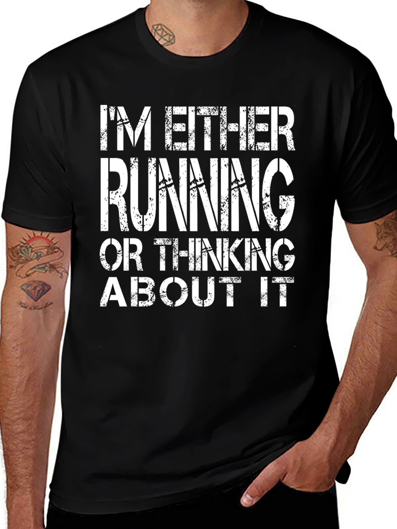 Running T-Shirt: Im Either Running Or Thinking About It