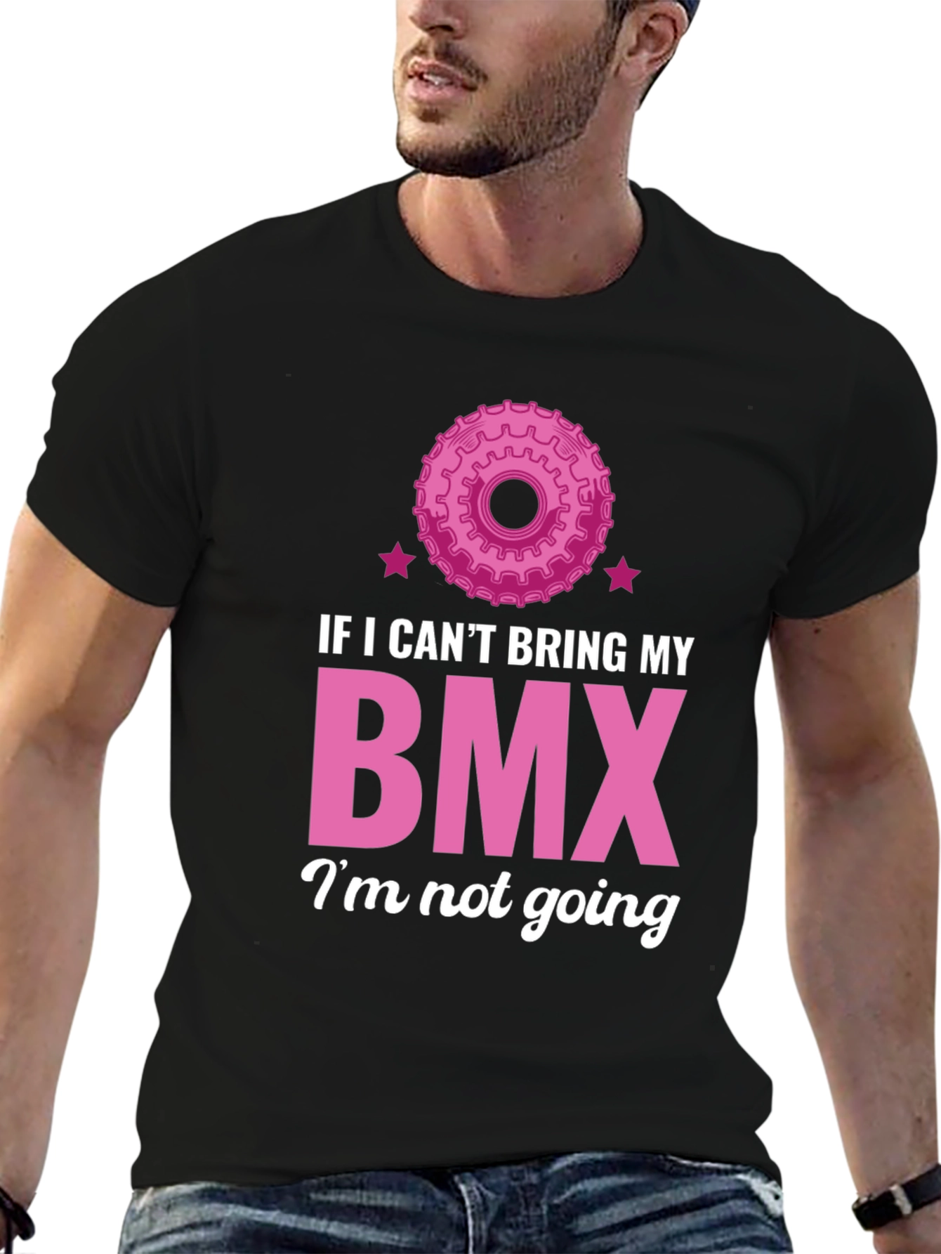 Funny BMX T-Shirt - If I Cant Bring My BMX Im Not Going