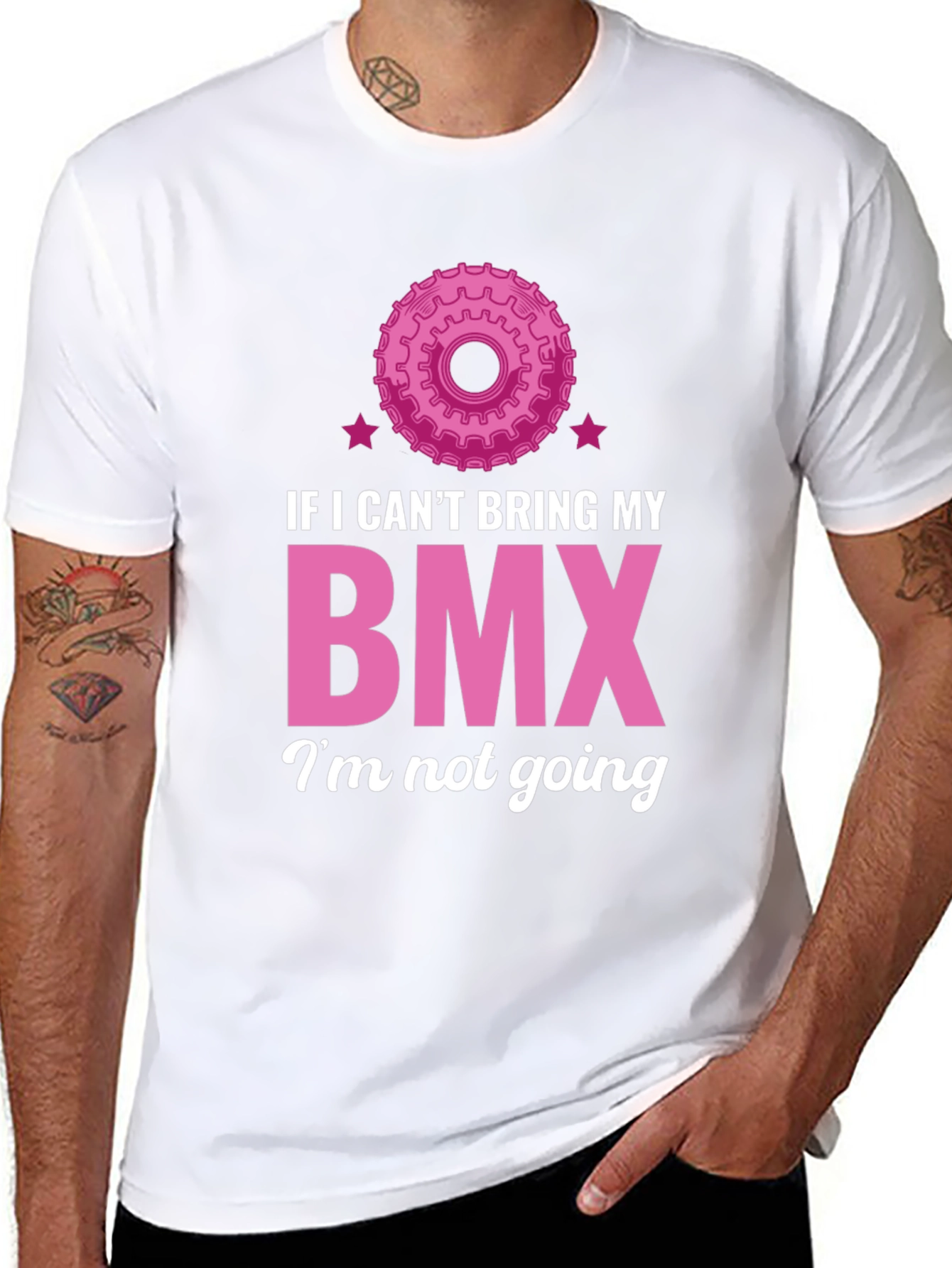 Funny BMX T-Shirt - If I Cant Bring My BMX Im Not Going