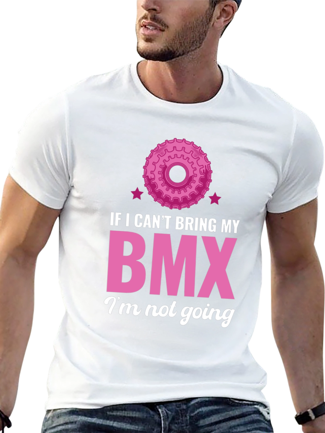 Funny BMX T-Shirt - If I Cant Bring My BMX Im Not Going