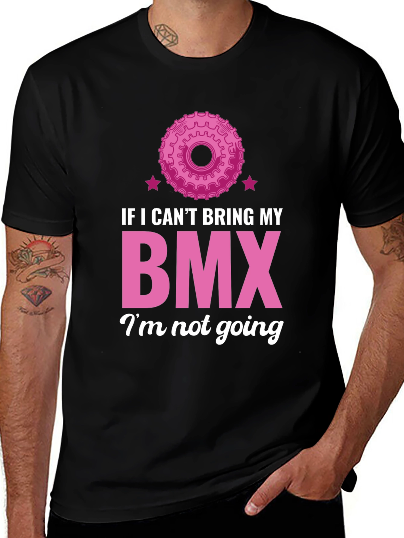 Funny BMX T-Shirt - If I Cant Bring My BMX Im Not Going