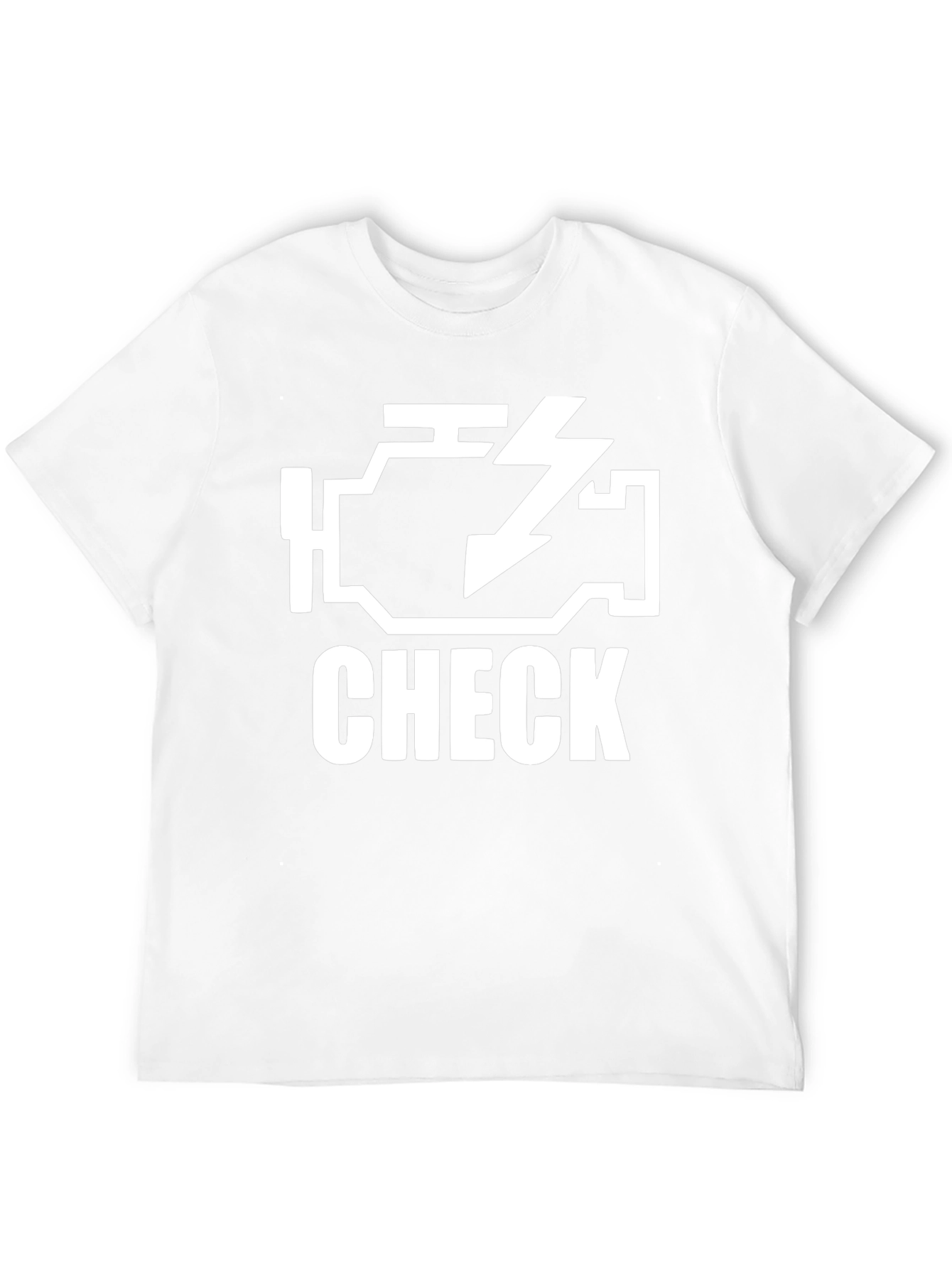 Check Engine Light Black Graphic T-Shirt