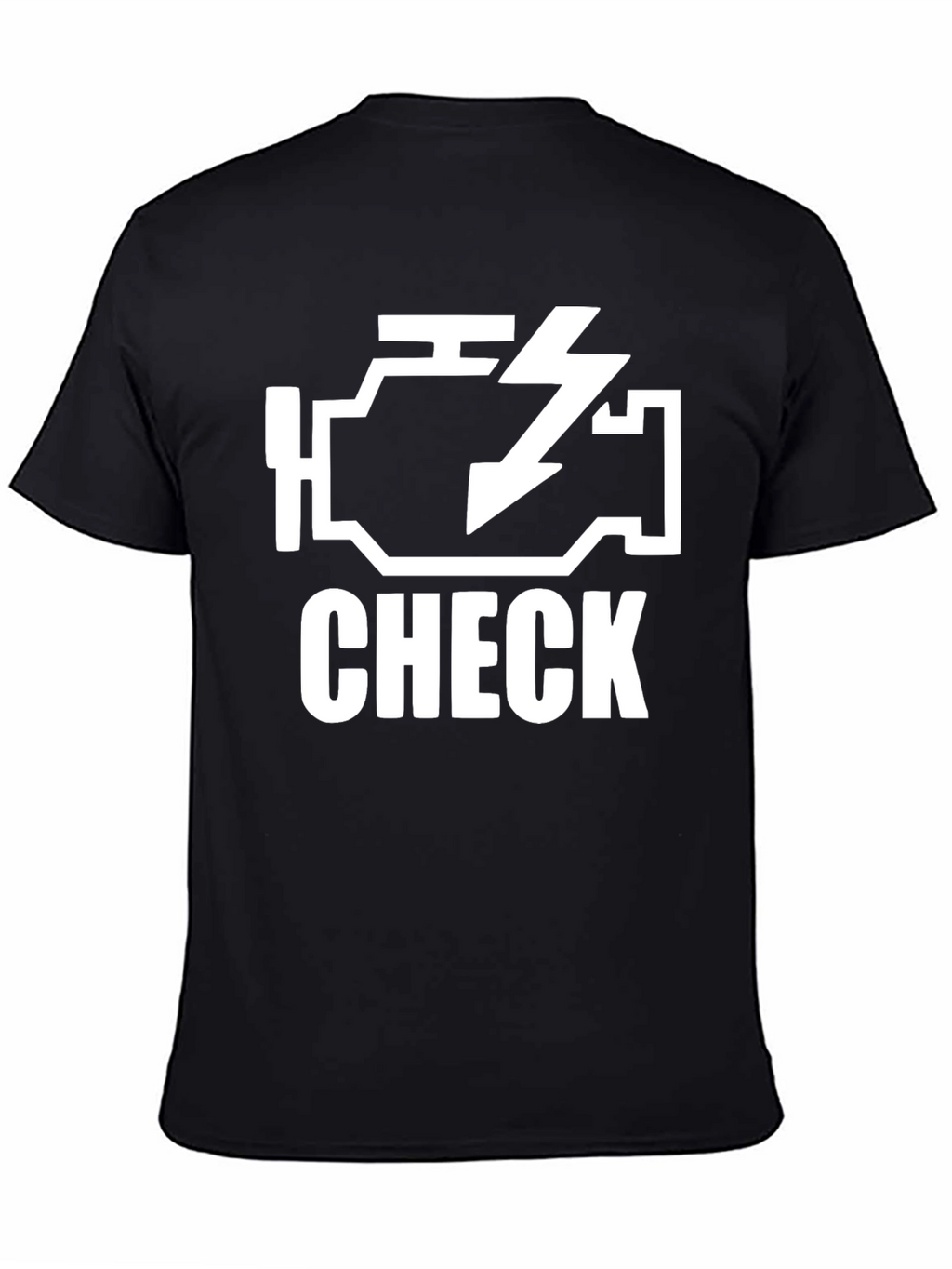 Check Engine Light Black Graphic T-Shirt