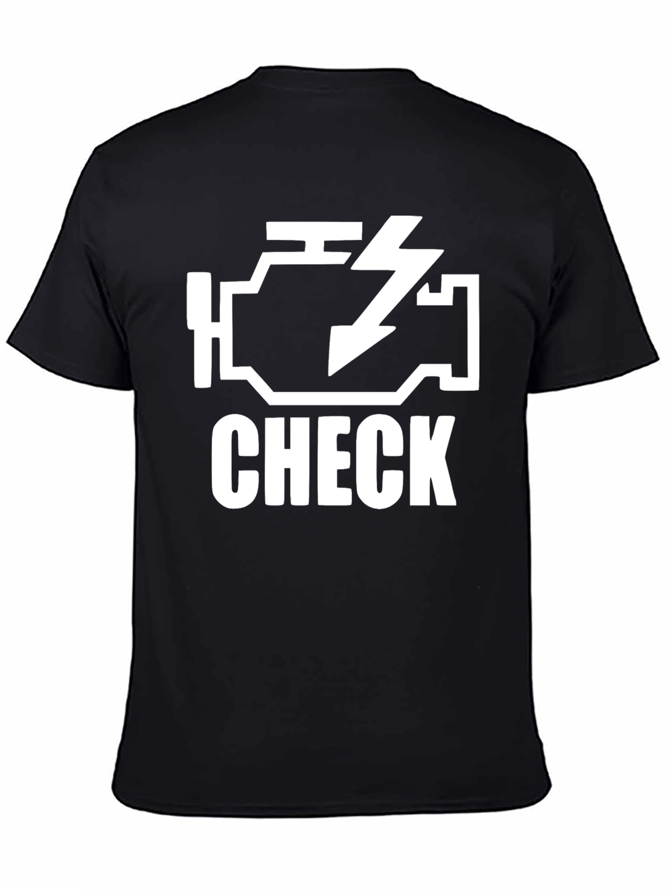 Check Engine Light Black Graphic T-Shirt