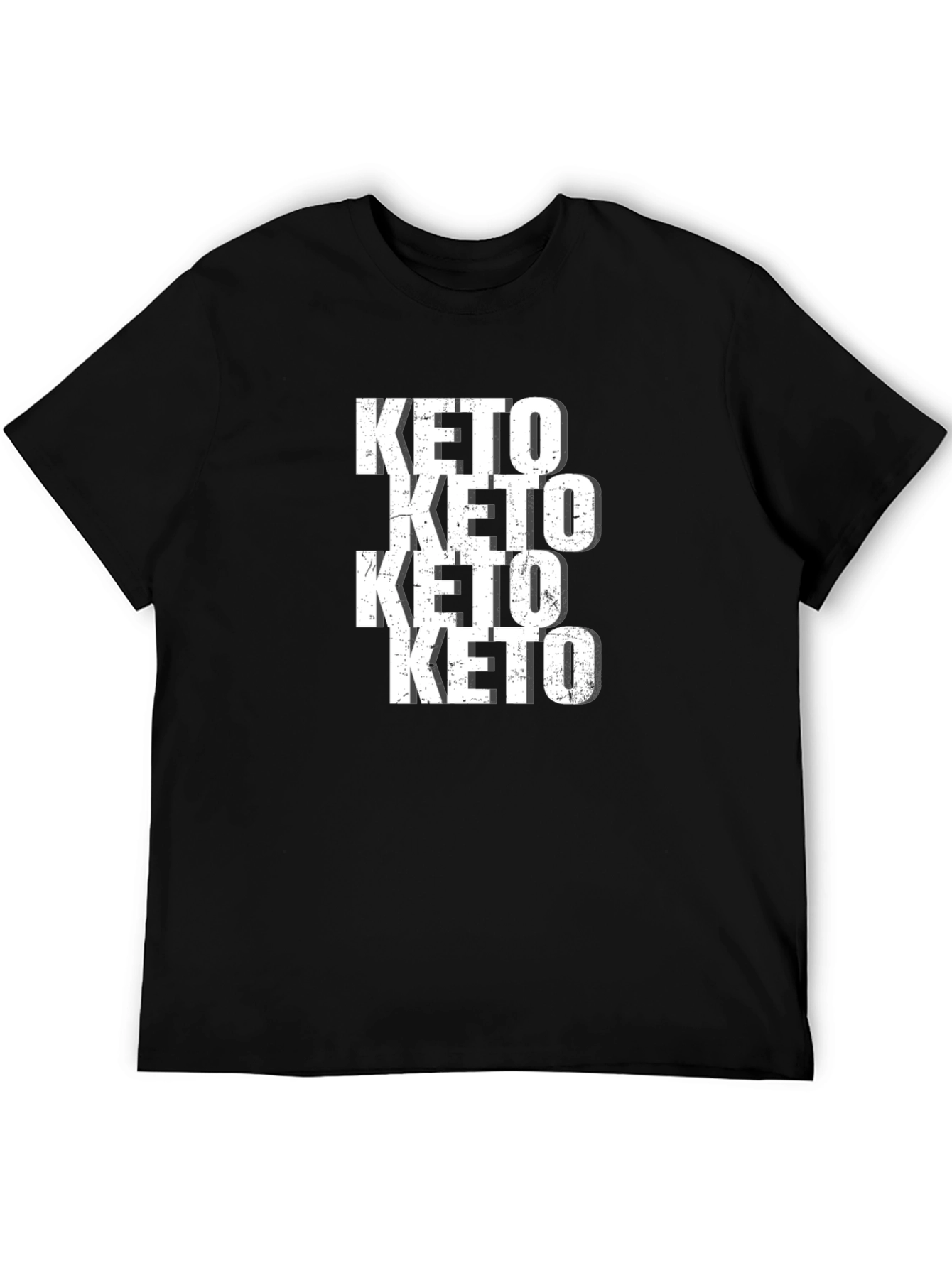 Keto Repeated Black Graphic Tee
