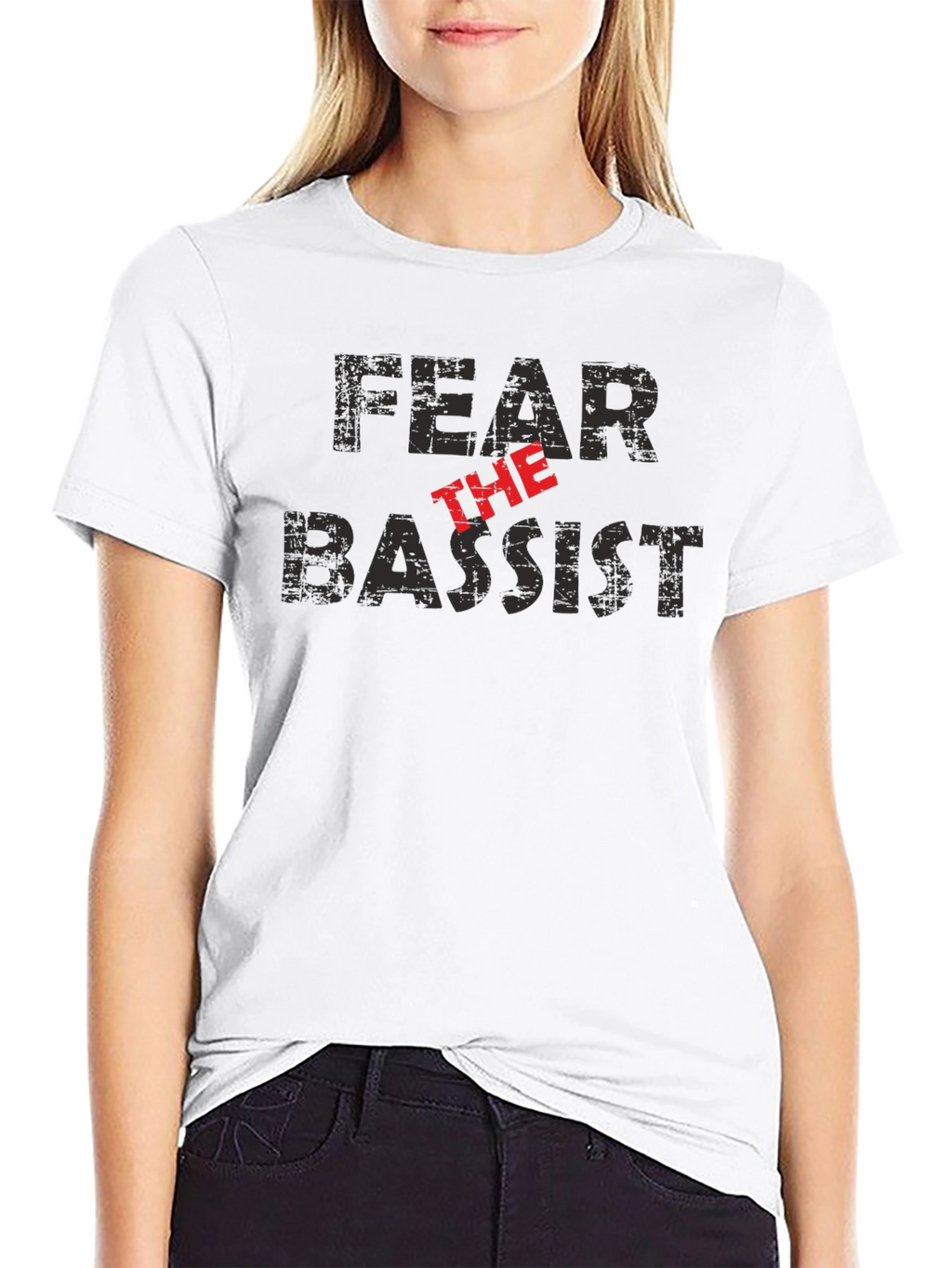 Fear the Bassist Black Graphic T-Shirt