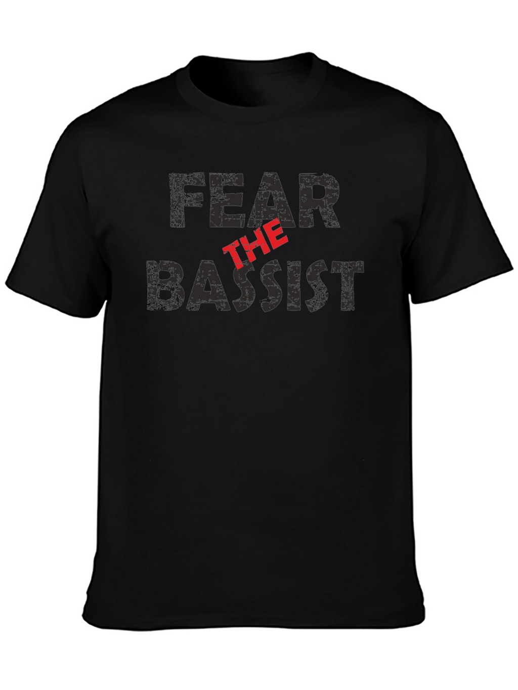 Fear the Bassist Black Graphic T-Shirt