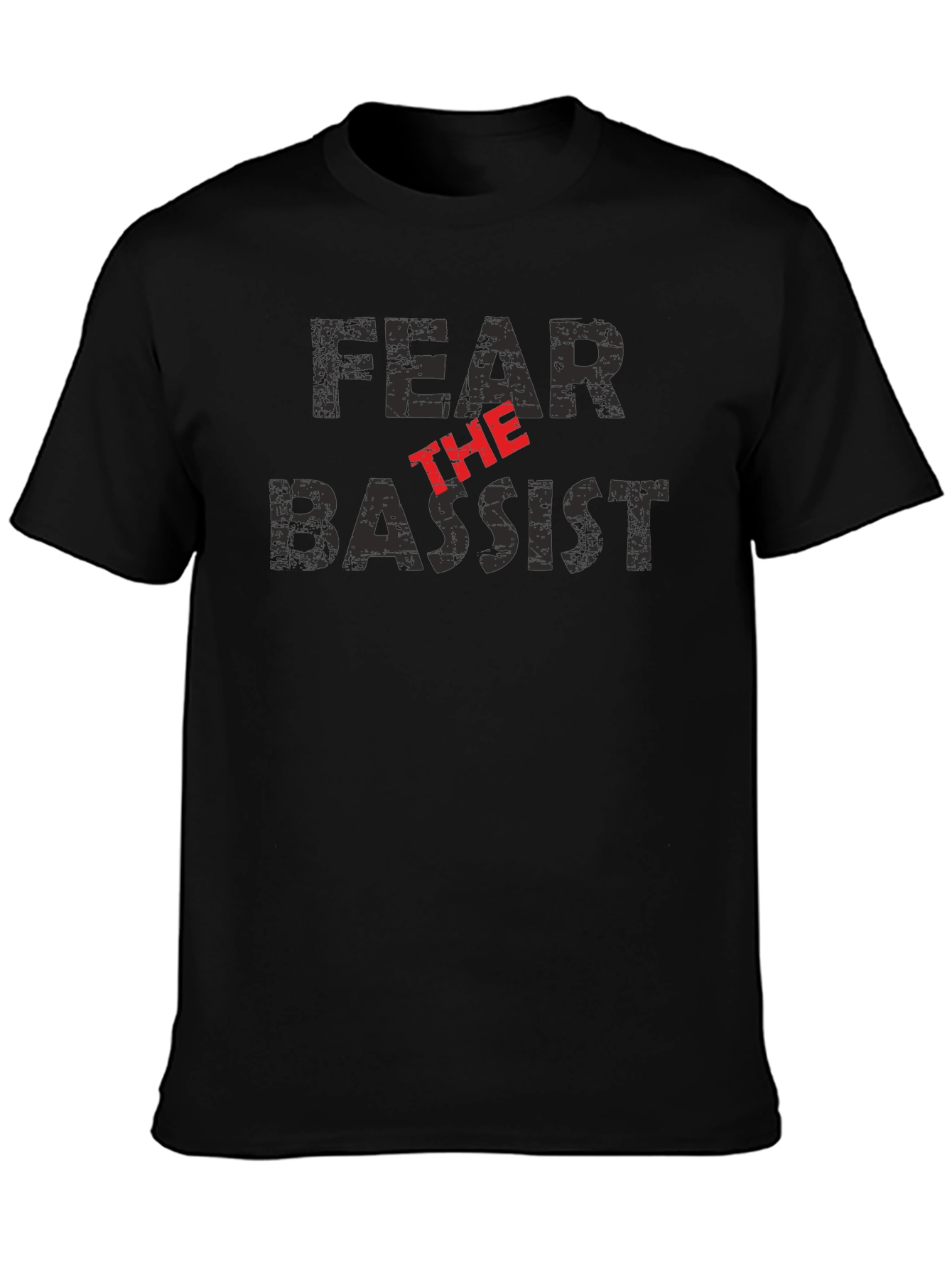 Fear the Bassist Black Graphic T-Shirt
