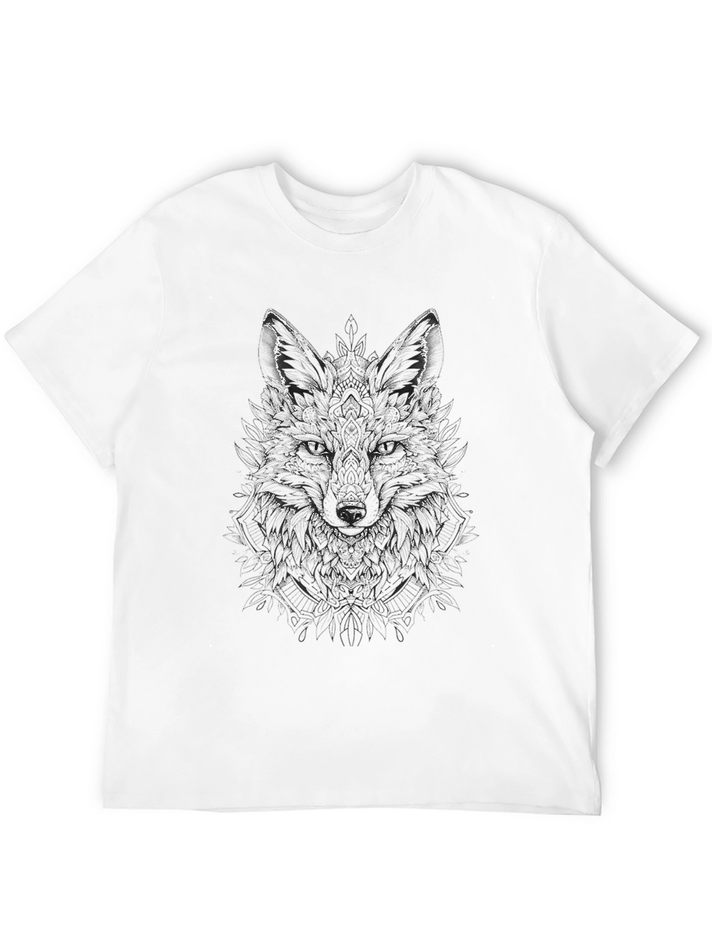 Wolf Graphic Print Black T-Shirt