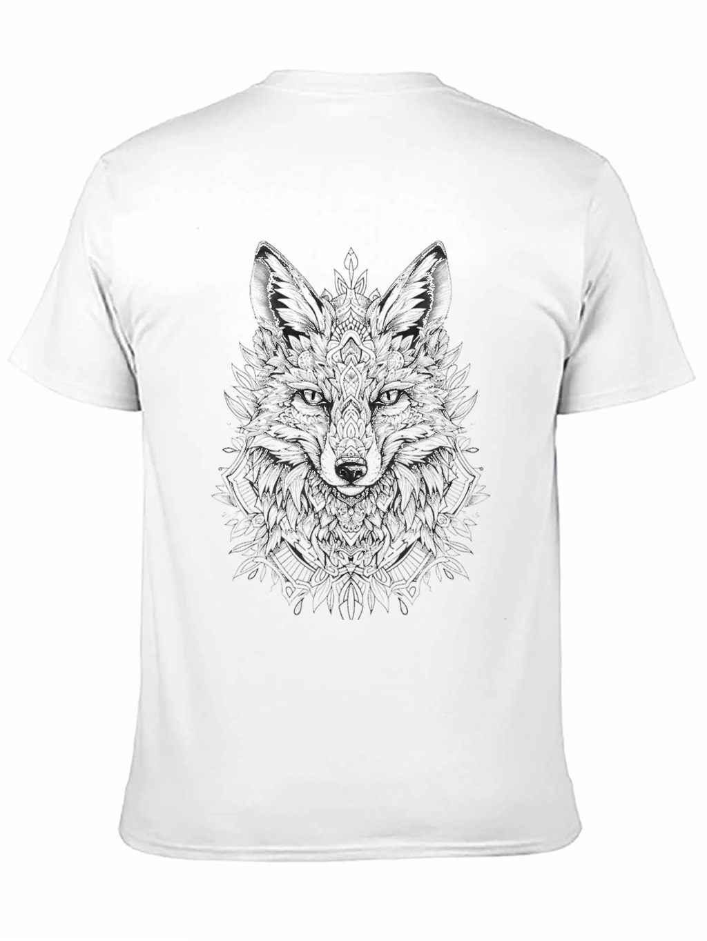 Wolf Graphic Print Black T-Shirt