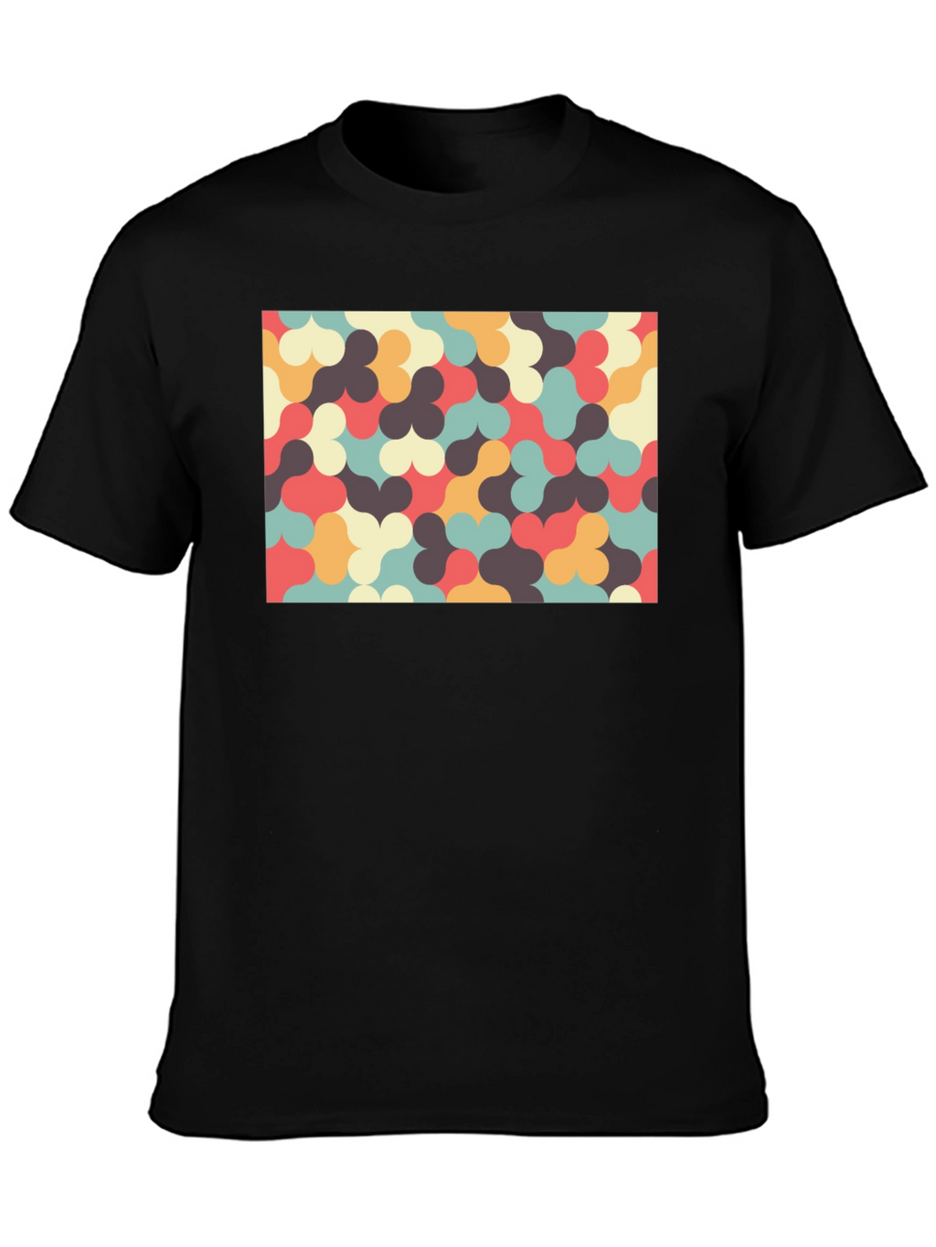 Retro Pattern T-Shirt - Unique Geometric Design