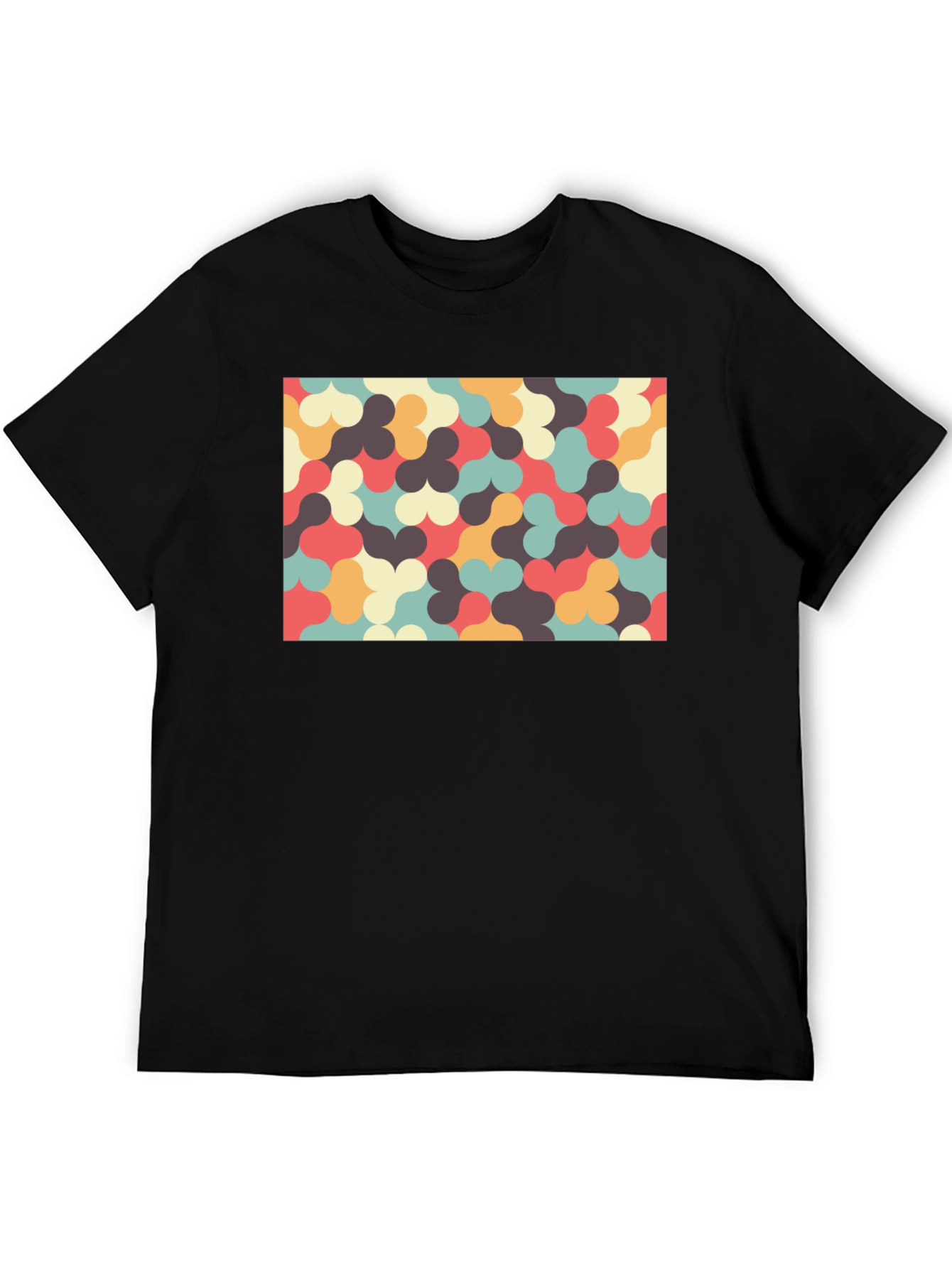 Retro Pattern T-Shirt - Unique Geometric Design