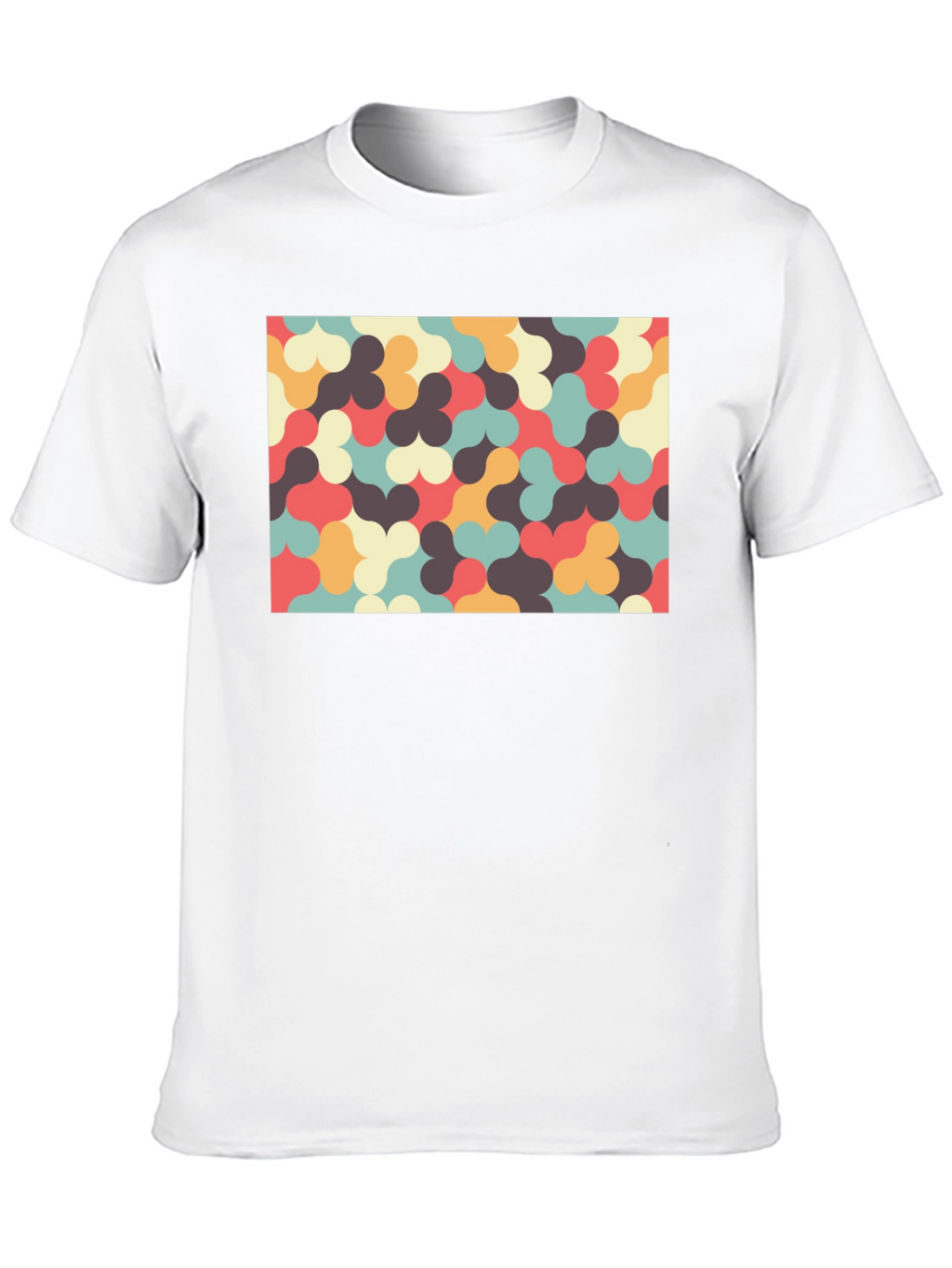 Retro Pattern T-Shirt - Unique Geometric Design