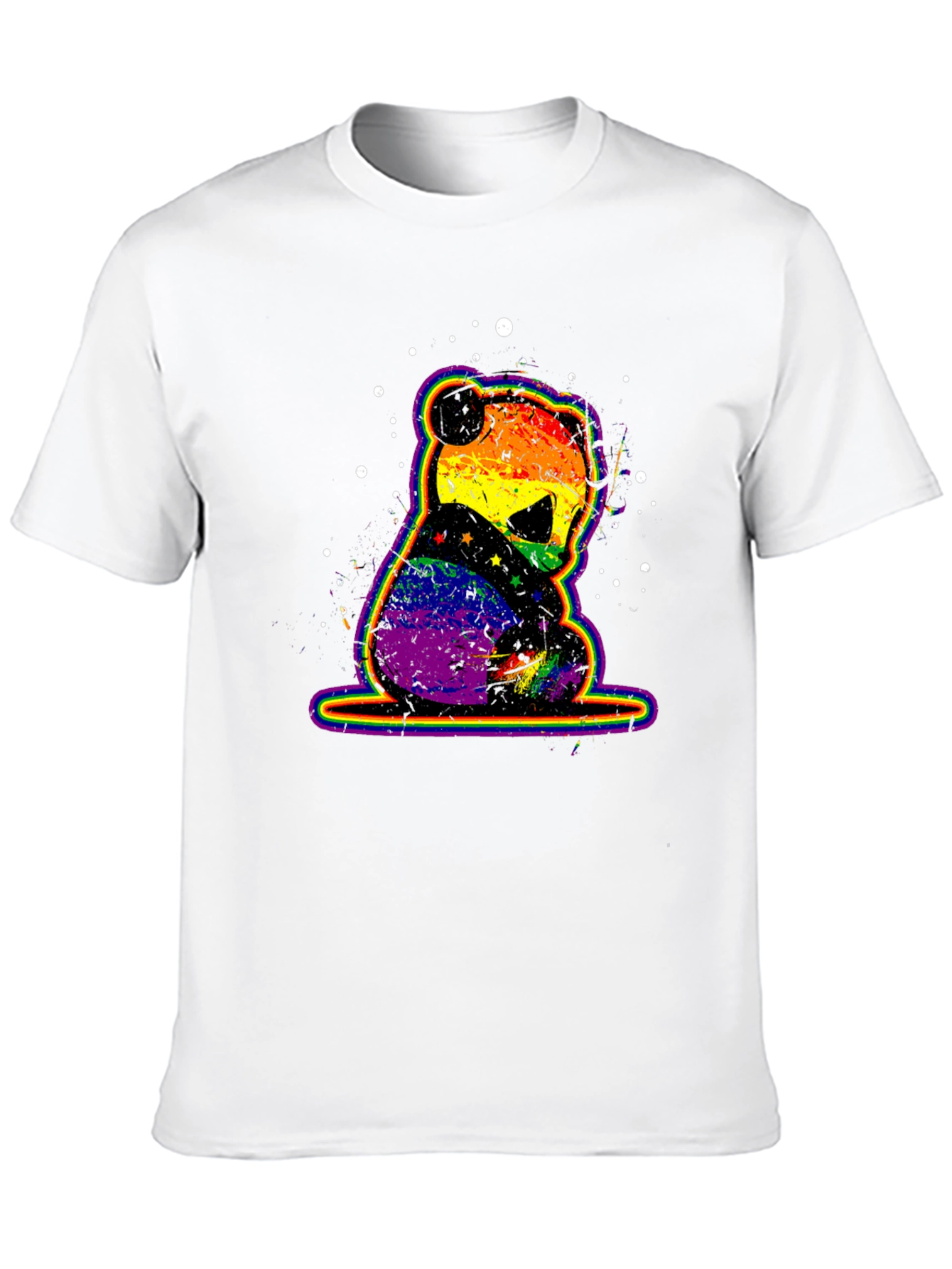 Rainbow Panda Bear Graphic T-Shirt