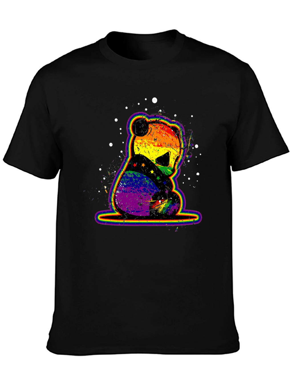 Rainbow Panda Bear Graphic T-Shirt