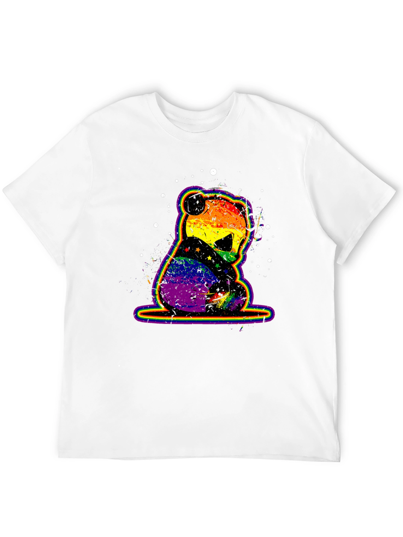Rainbow Panda Bear Graphic T-Shirt