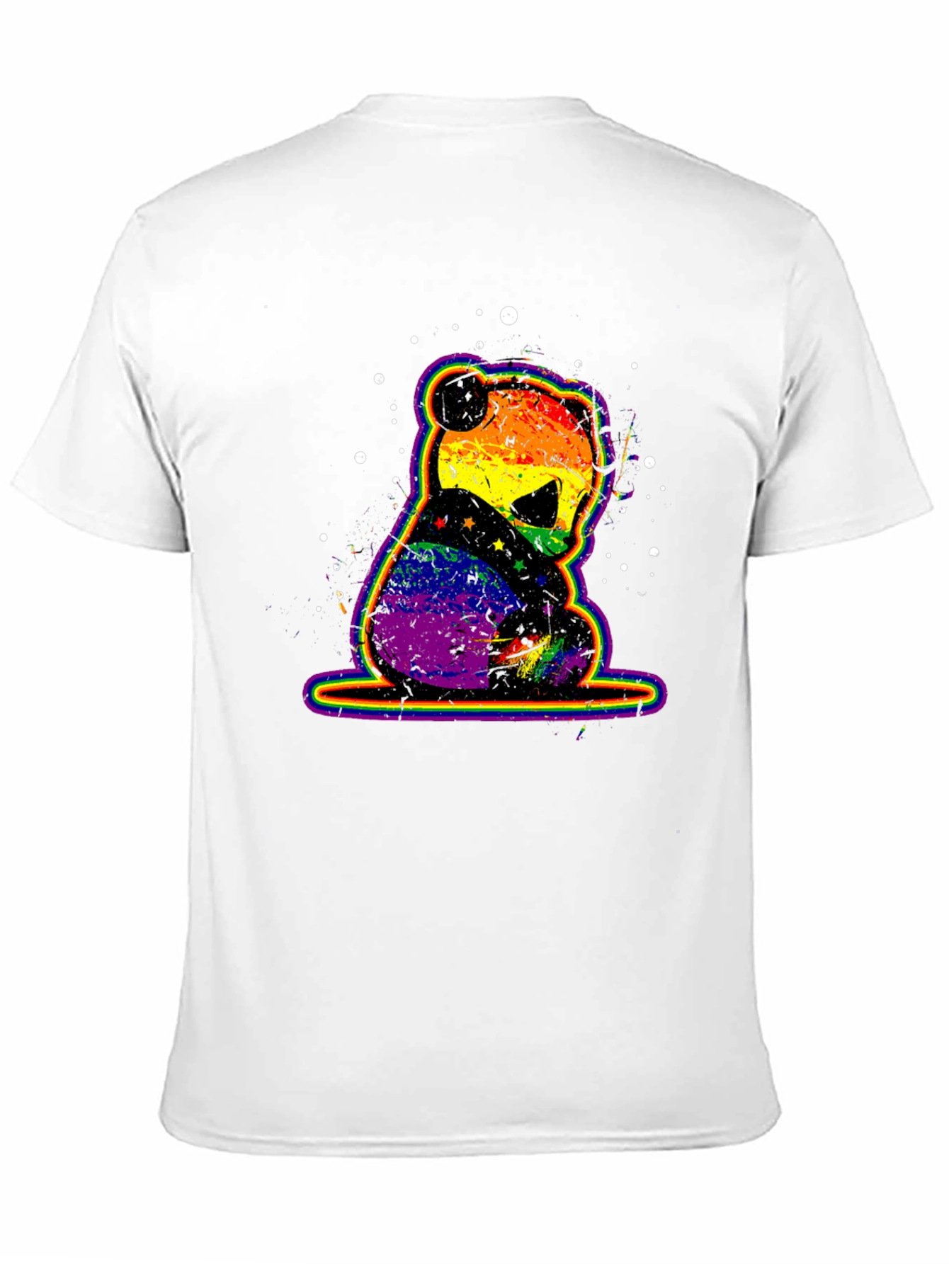 Rainbow Panda Bear Graphic T-Shirt