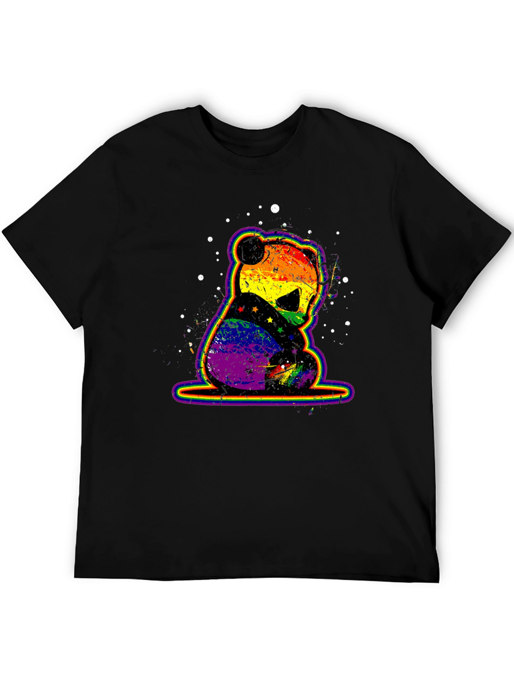 Rainbow Panda Bear Graphic T-Shirt