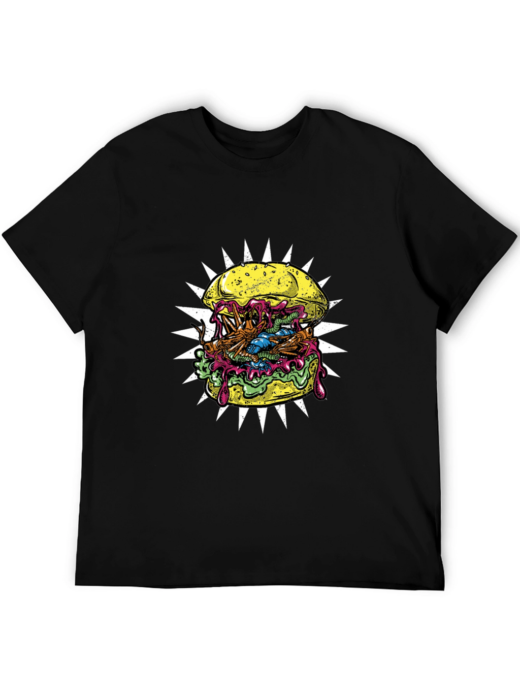 Zombie Burger Graphic Tee - Black