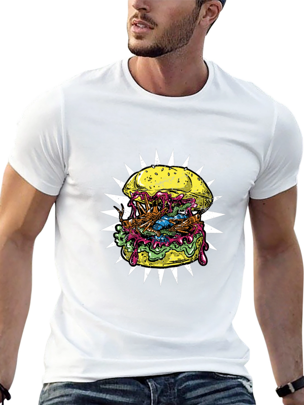 Zombie Burger Graphic Tee - Black