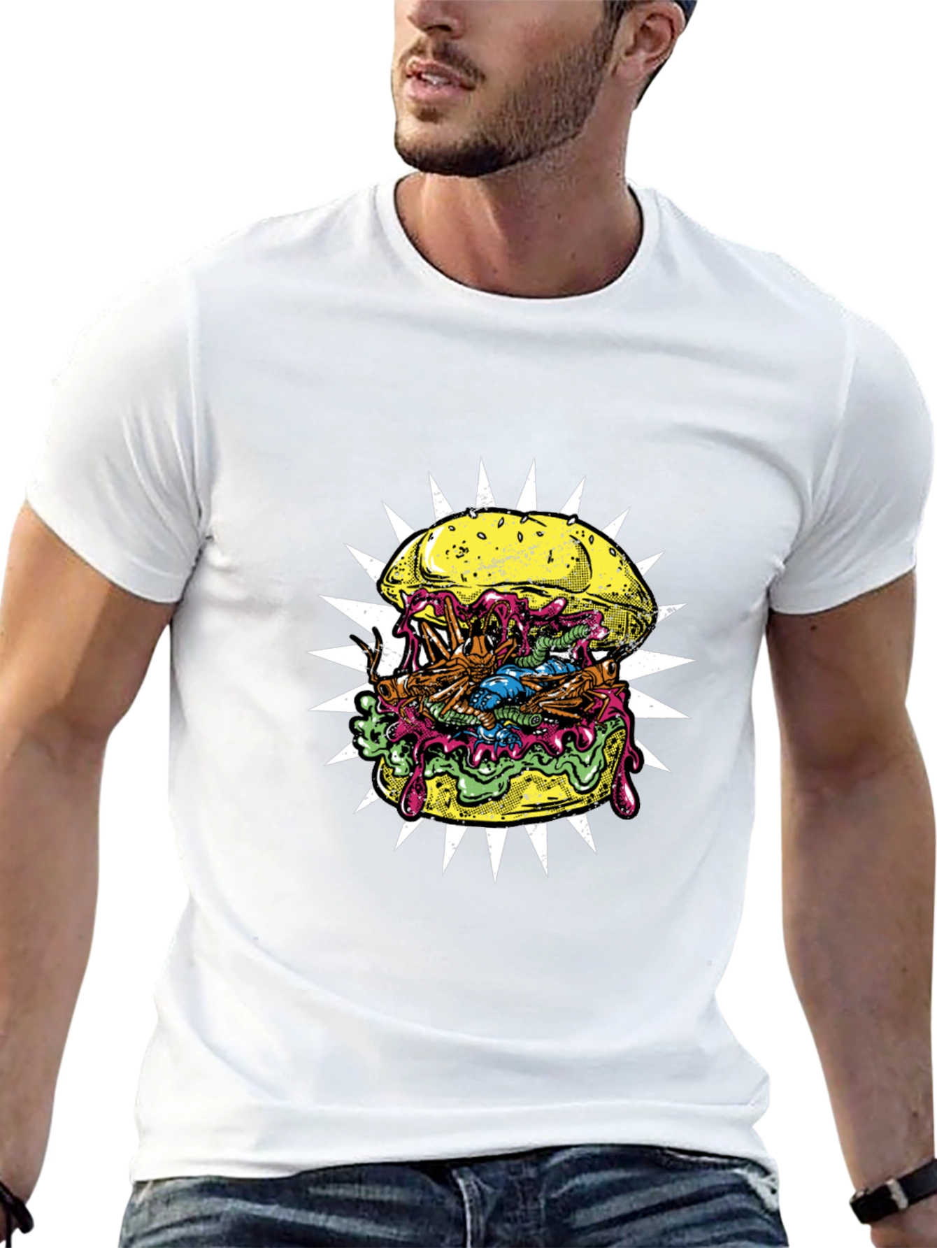 Zombie Burger Graphic Tee - Black