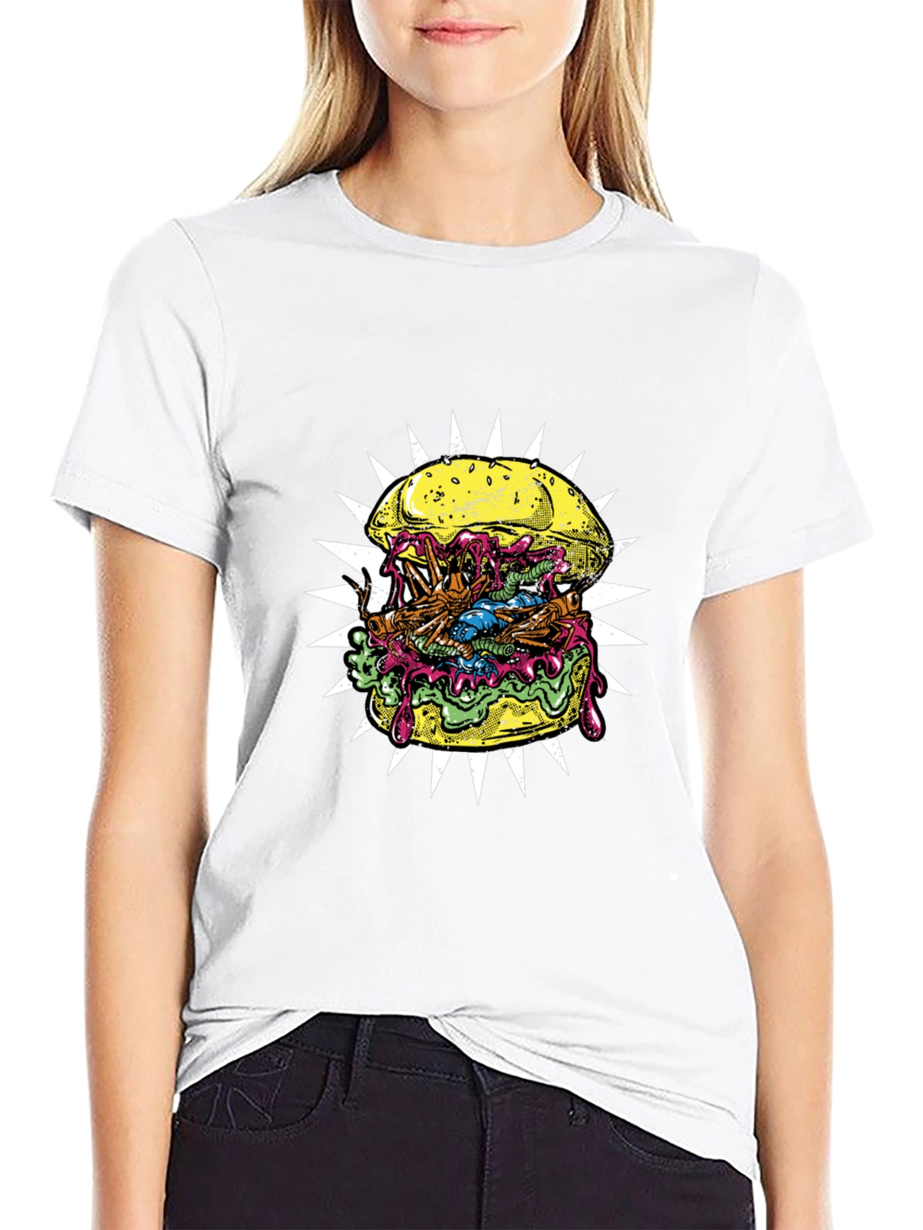 Zombie Burger Graphic Tee - Black