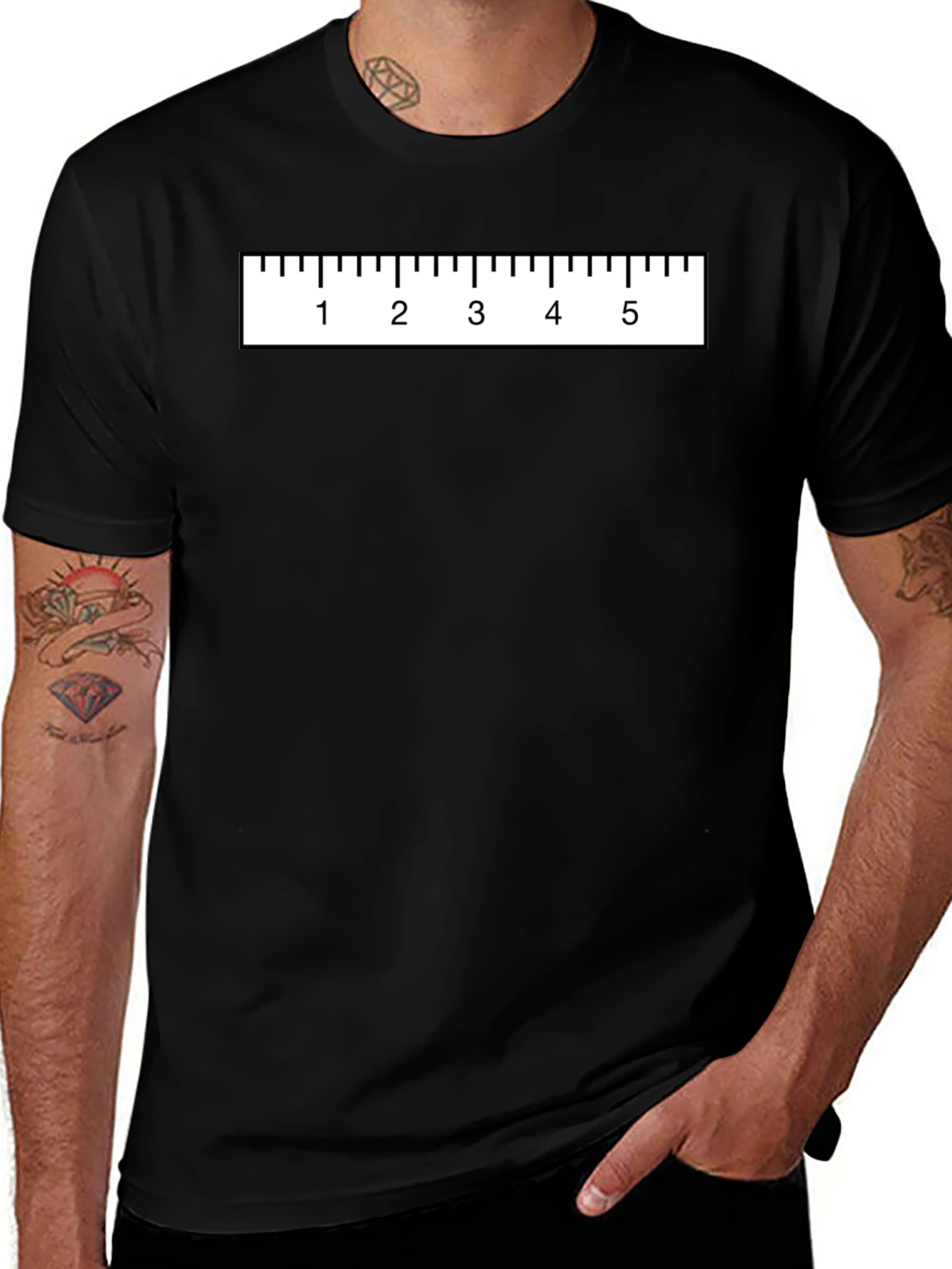 Funny Ruler Graphic T-Shirt - Measure Up!
