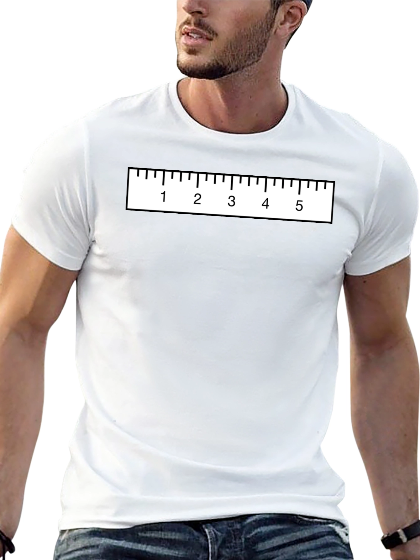Funny Ruler Graphic T-Shirt - Measure Up!