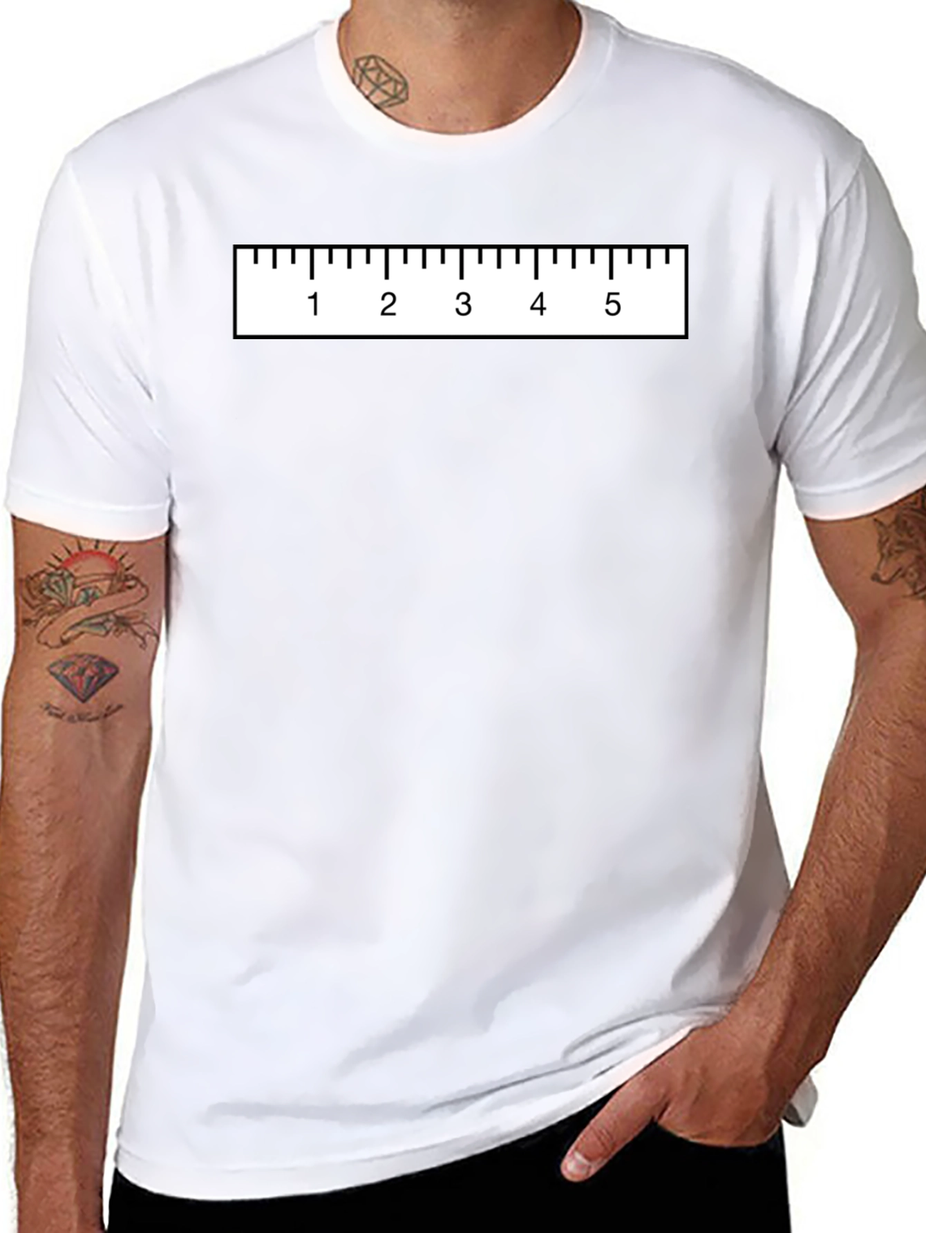Funny Ruler Graphic T-Shirt - Measure Up!