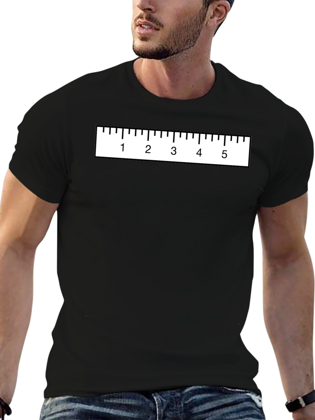 Funny Ruler Graphic T-Shirt - Measure Up!