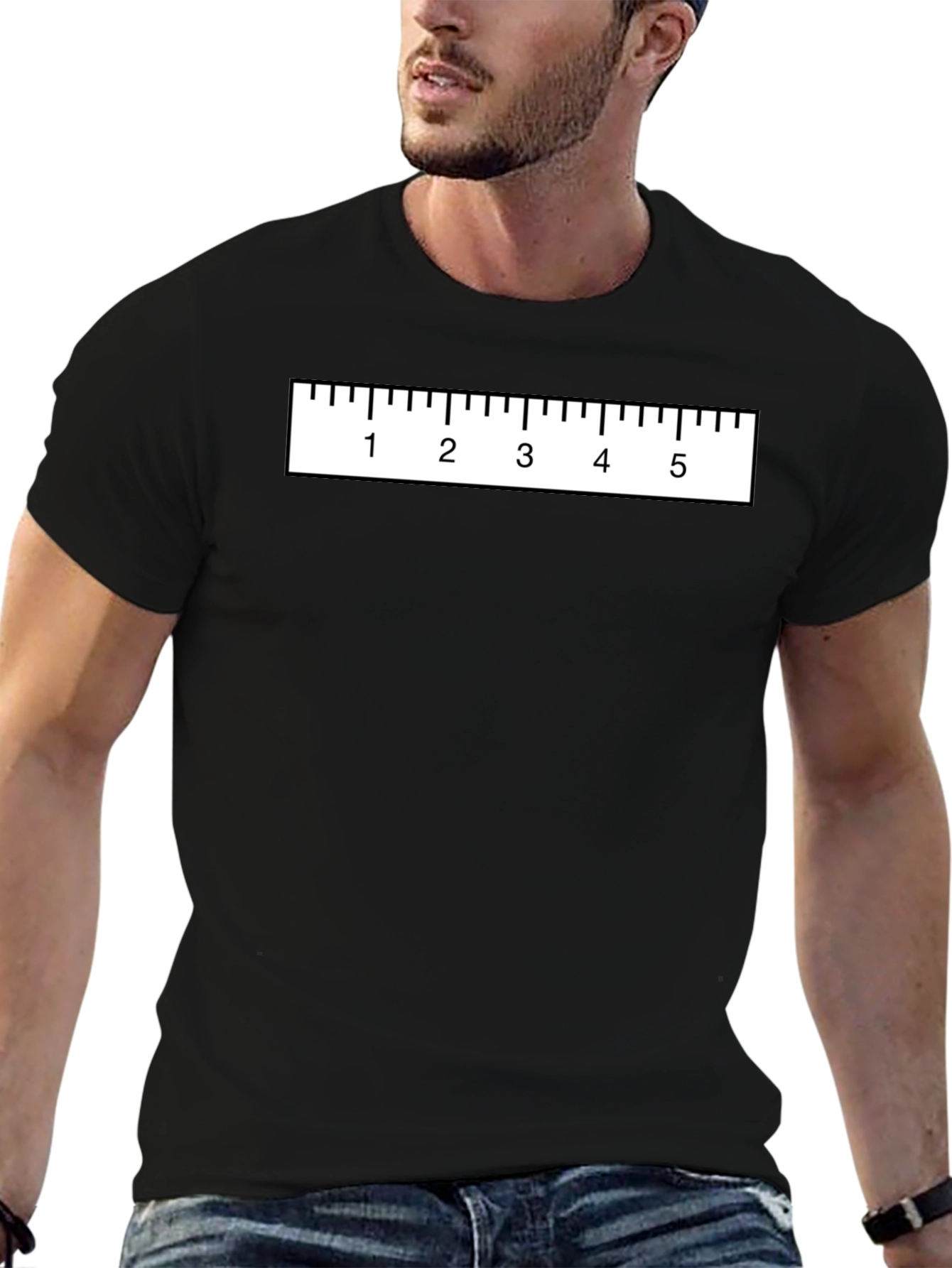 Funny Ruler Graphic T-Shirt - Measure Up!