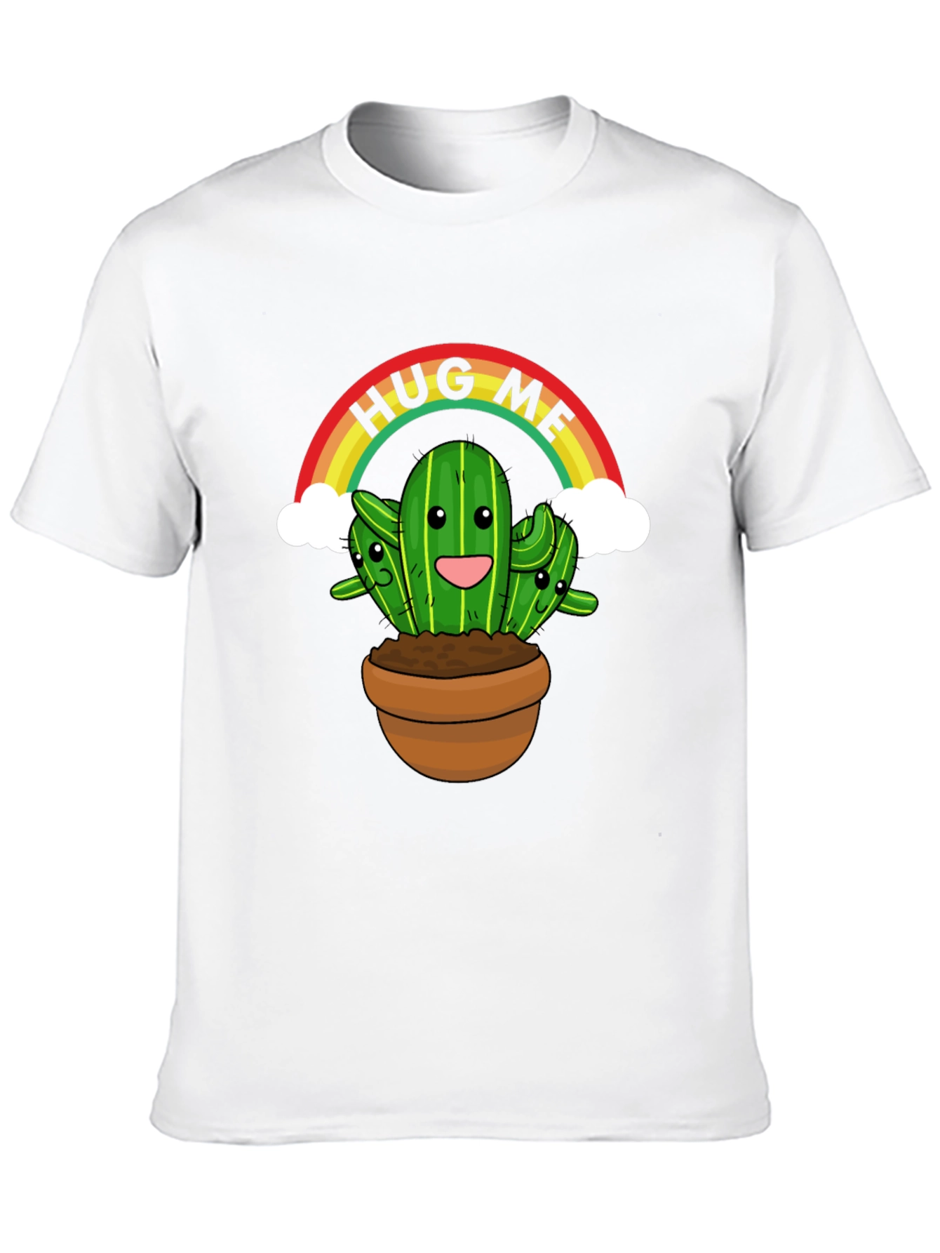 Hug Me Cactus T-Shirt - Cute Graphic Tee