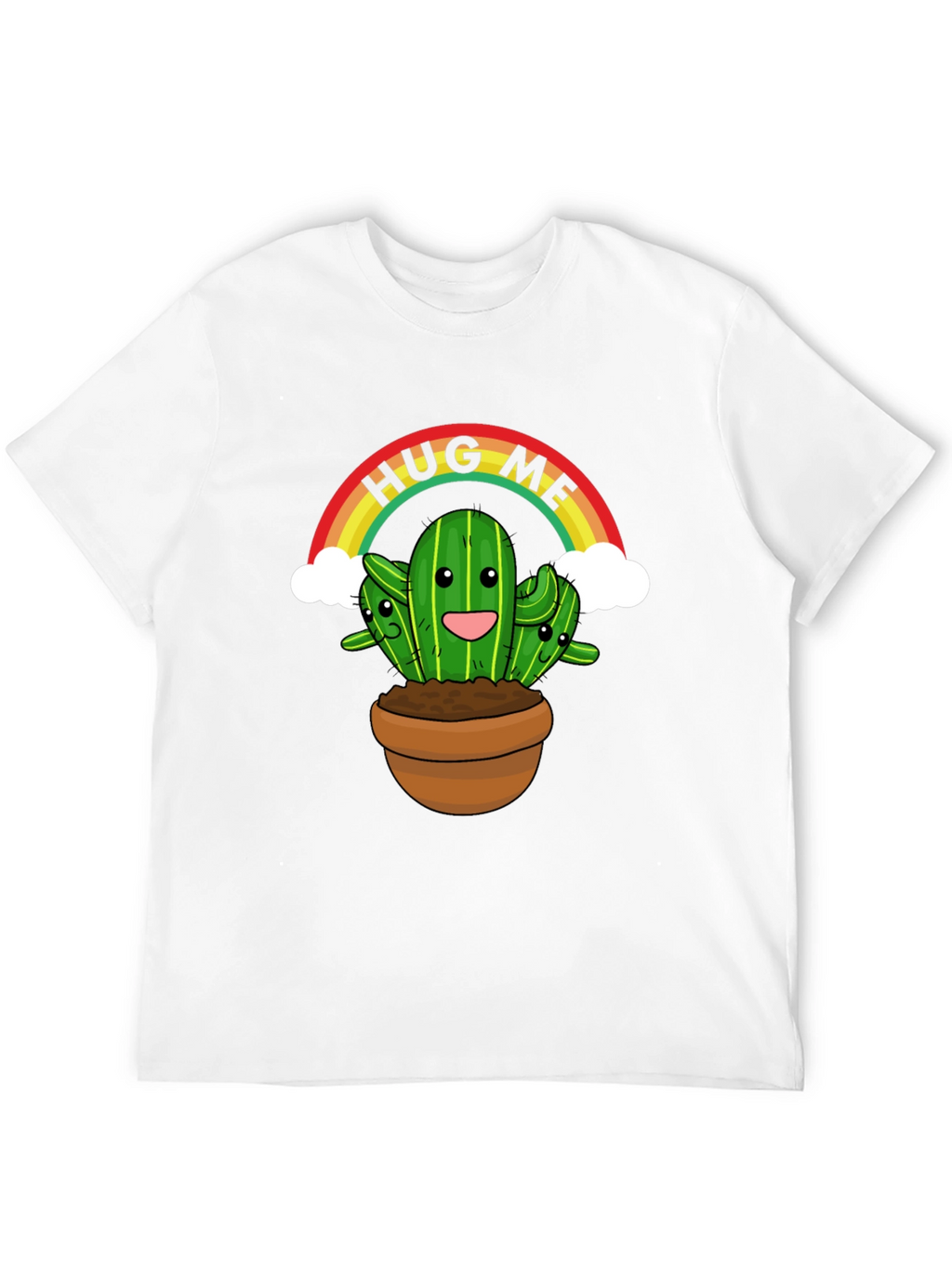 Hug Me Cactus T-Shirt - Cute Graphic Tee