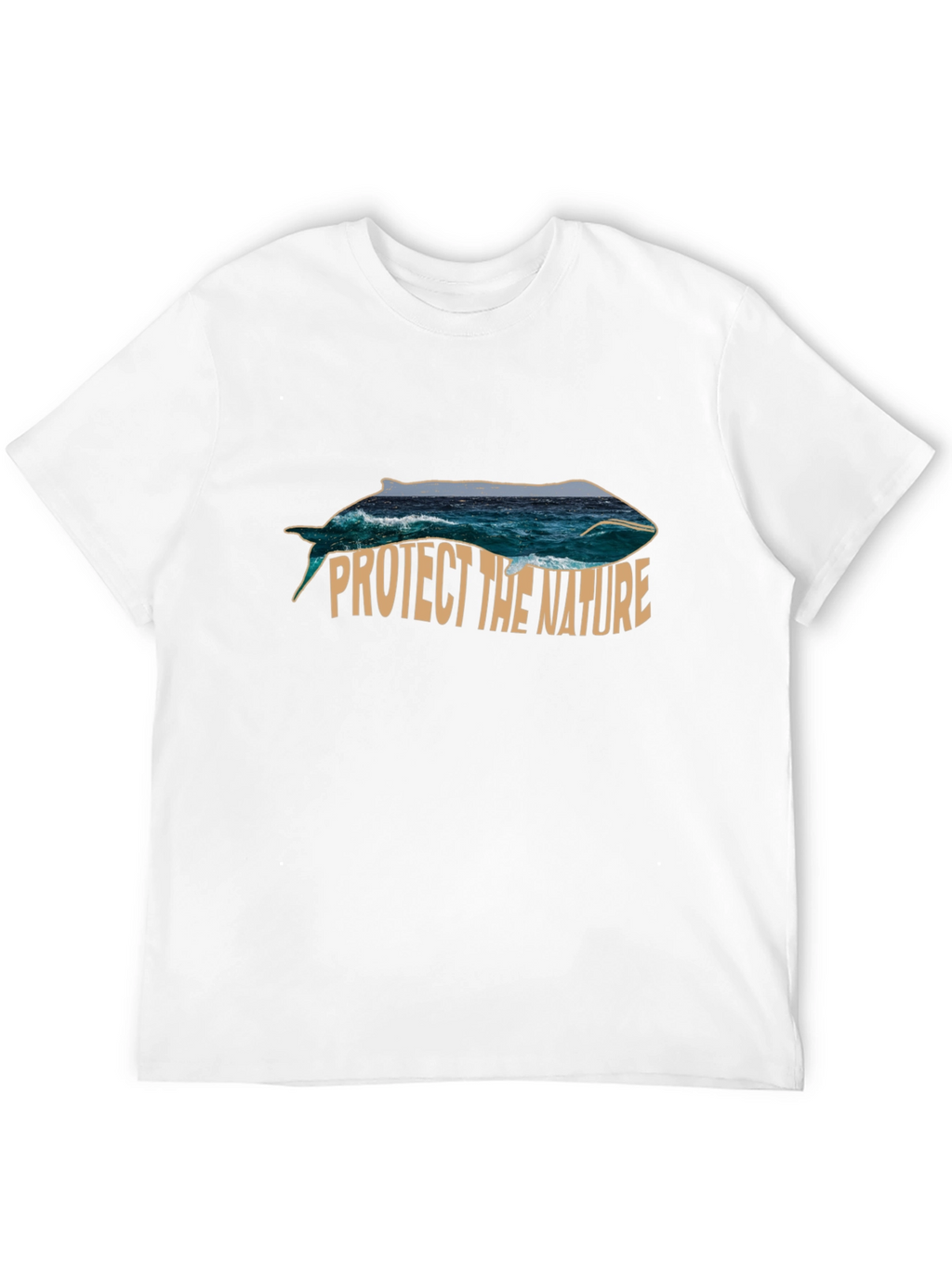 Protect the Nature Whale Graphic Tee - Black