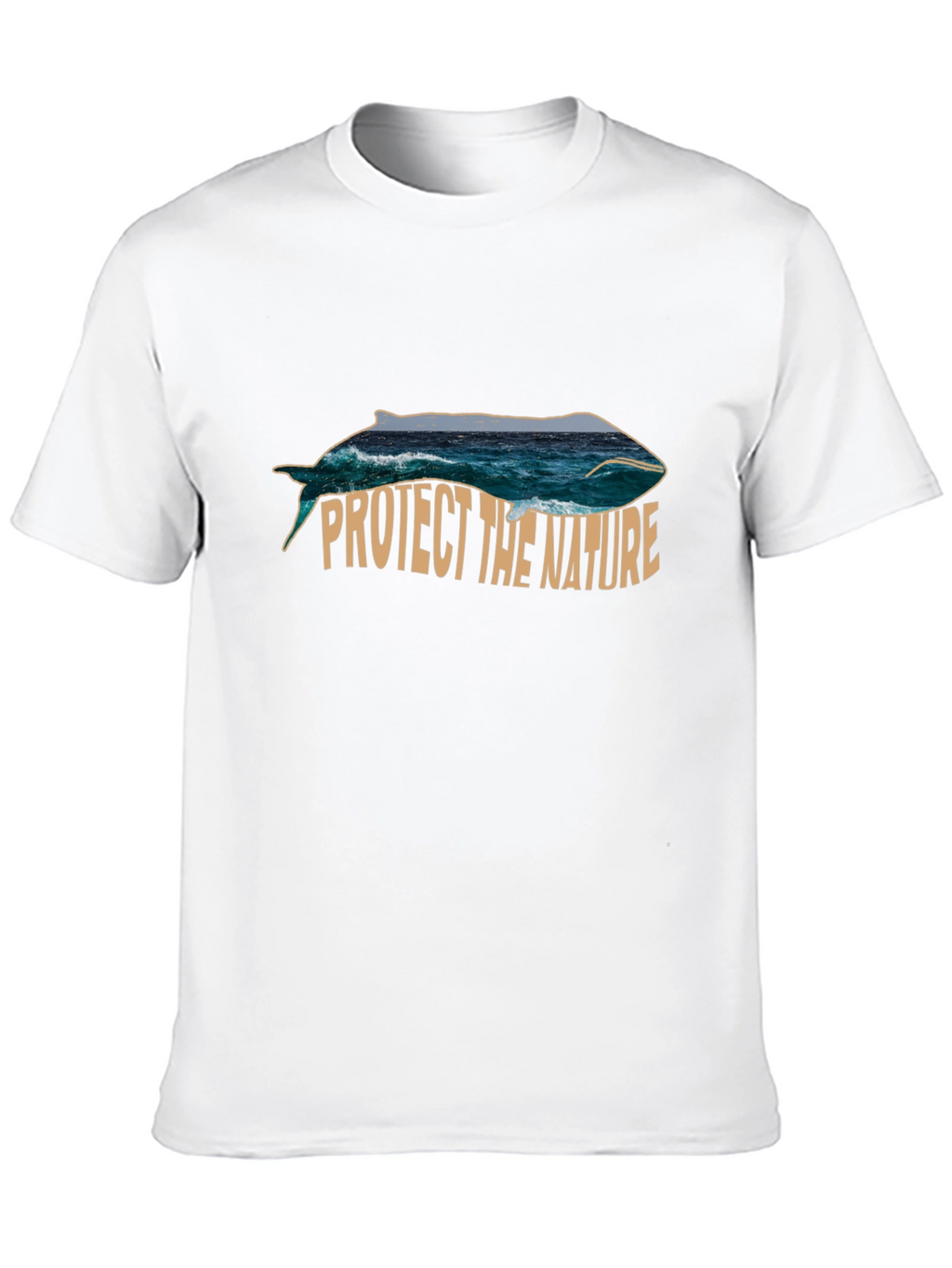 Protect the Nature Whale Graphic Tee - Black