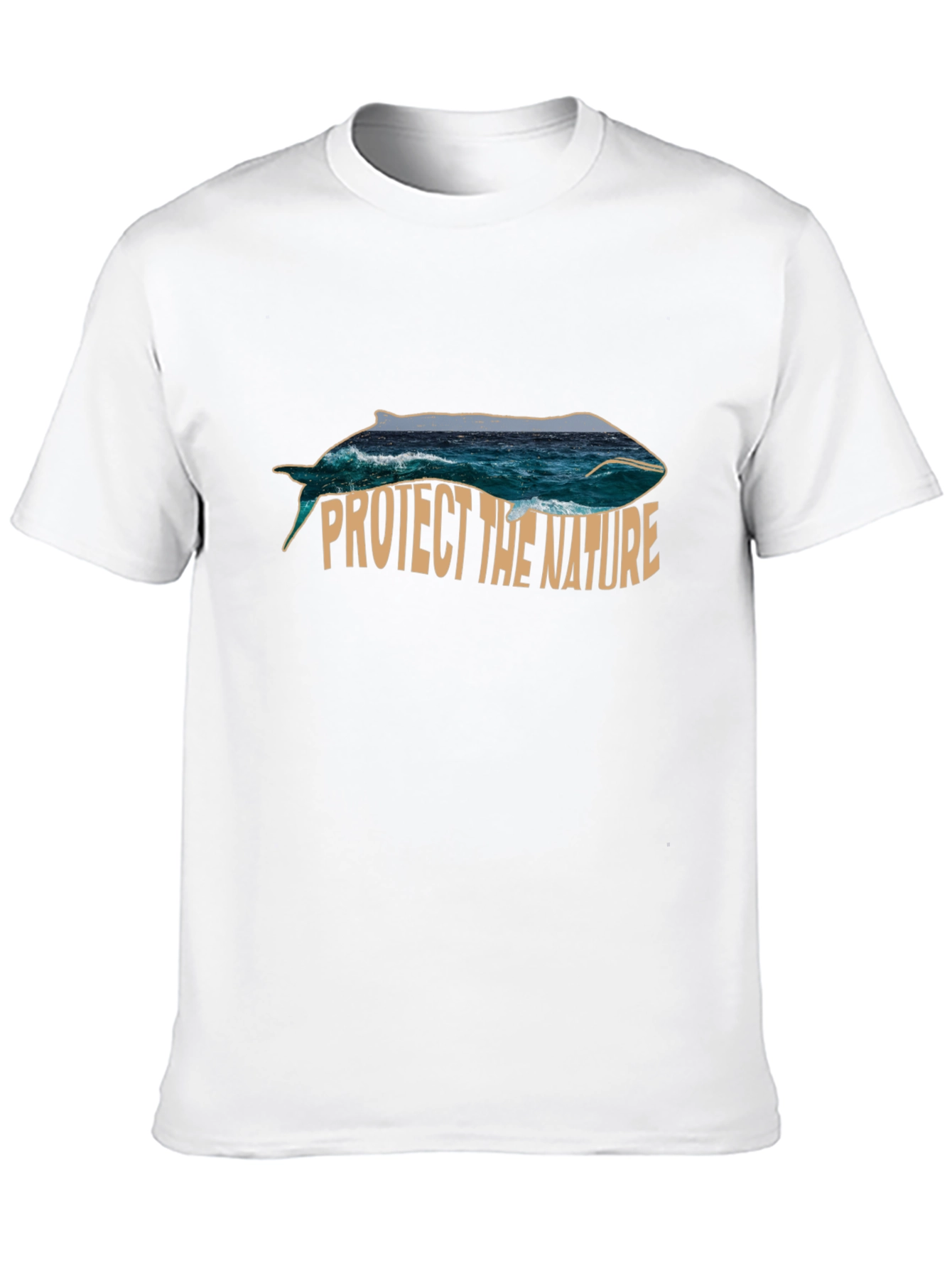 Protect the Nature Whale Graphic Tee - Black