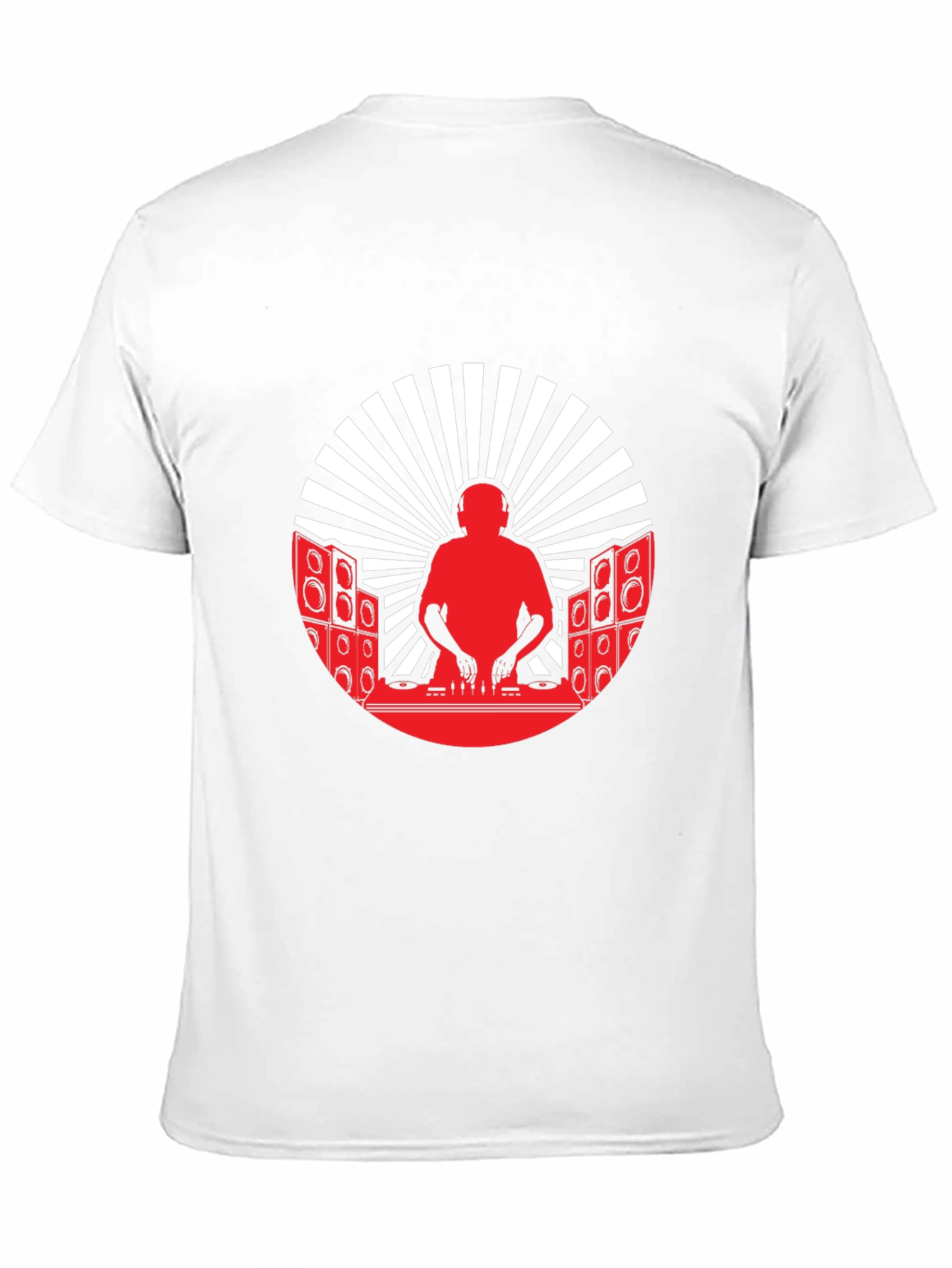 DJ Silhouette Graphic Tee - Black Cotton Blend T-Shirt