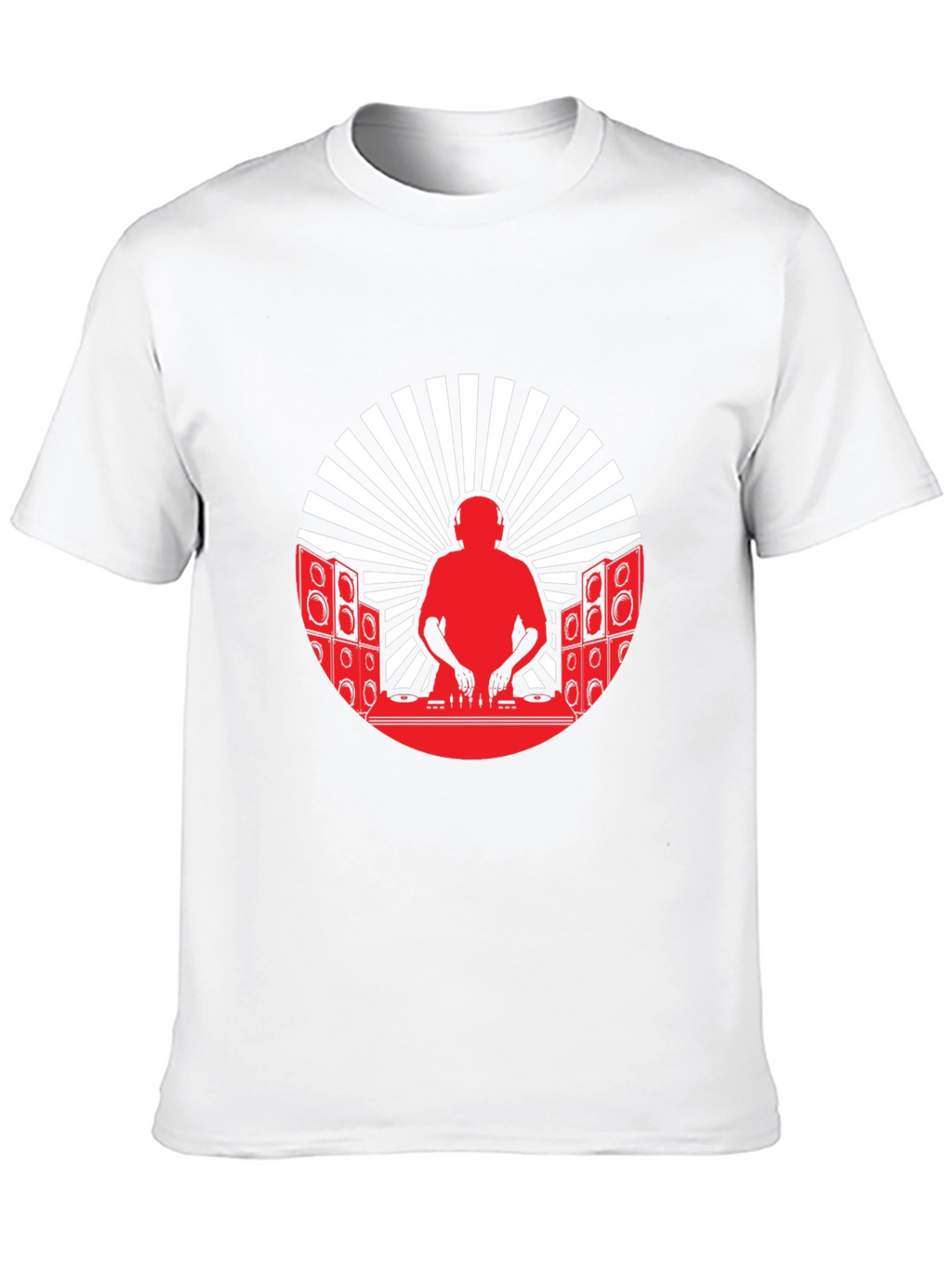 DJ Silhouette Graphic Tee - Black Cotton Blend T-Shirt