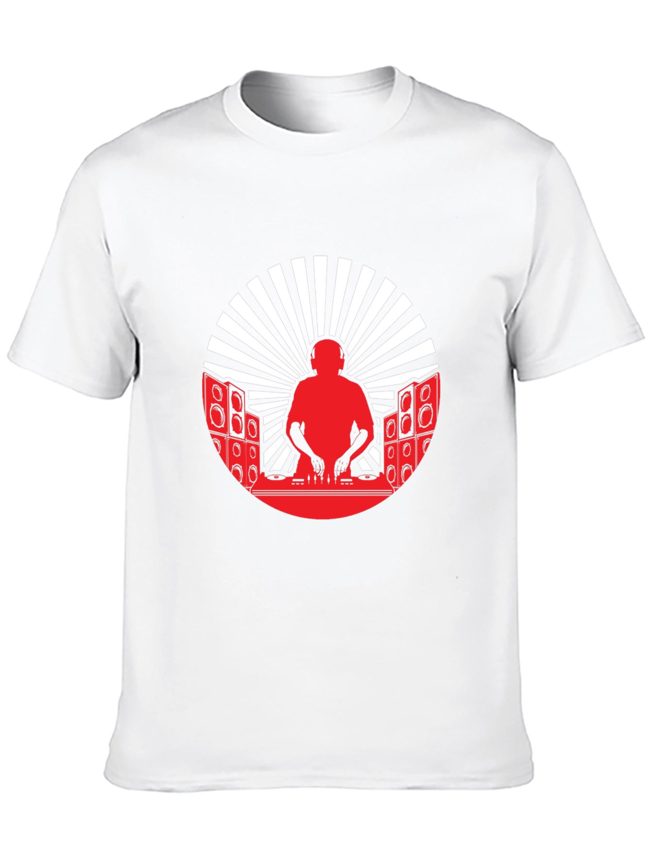 DJ Silhouette Graphic Tee - Black Cotton Blend T-Shirt