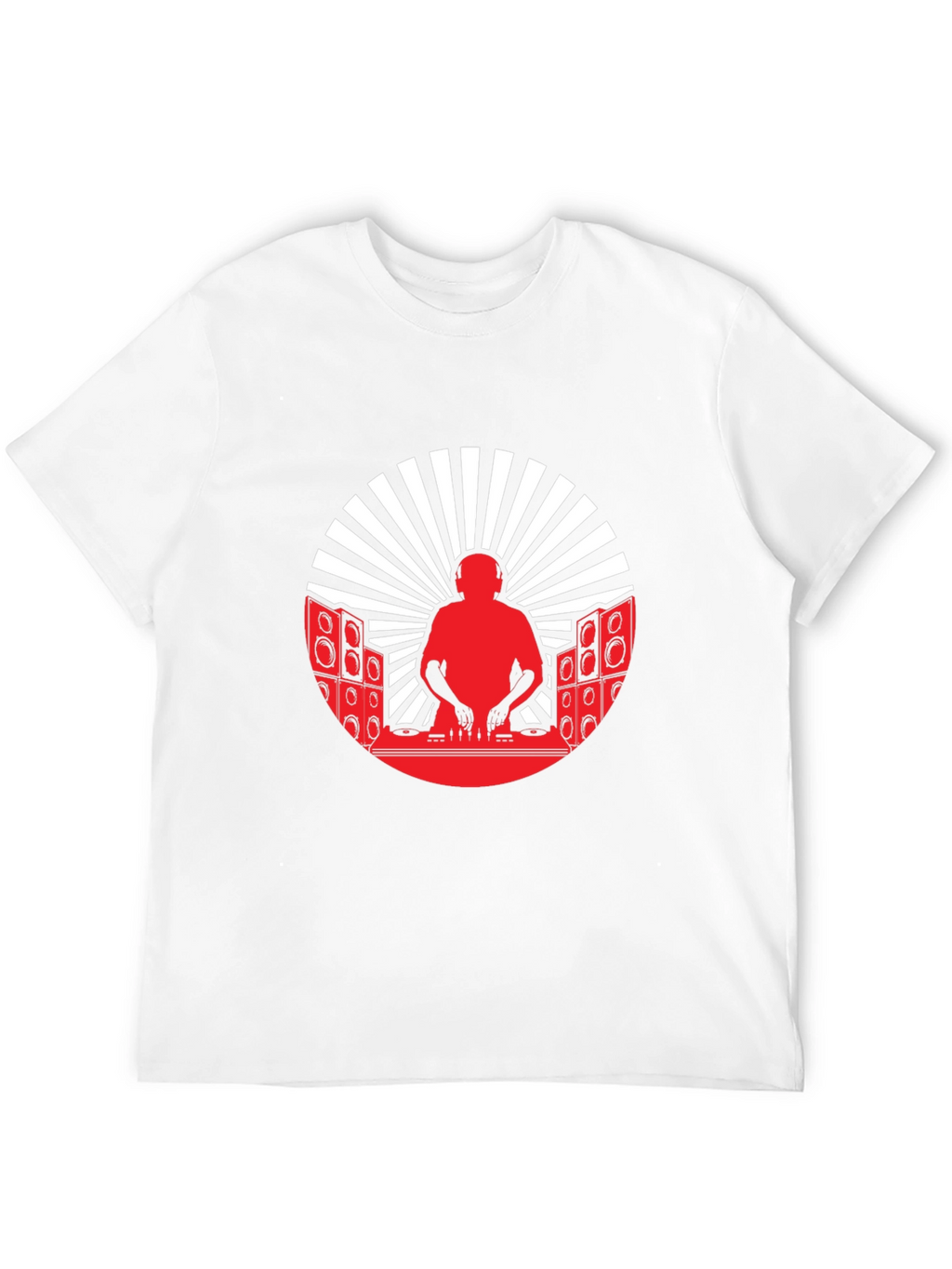 DJ Silhouette Graphic Tee - Black Cotton Blend T-Shirt