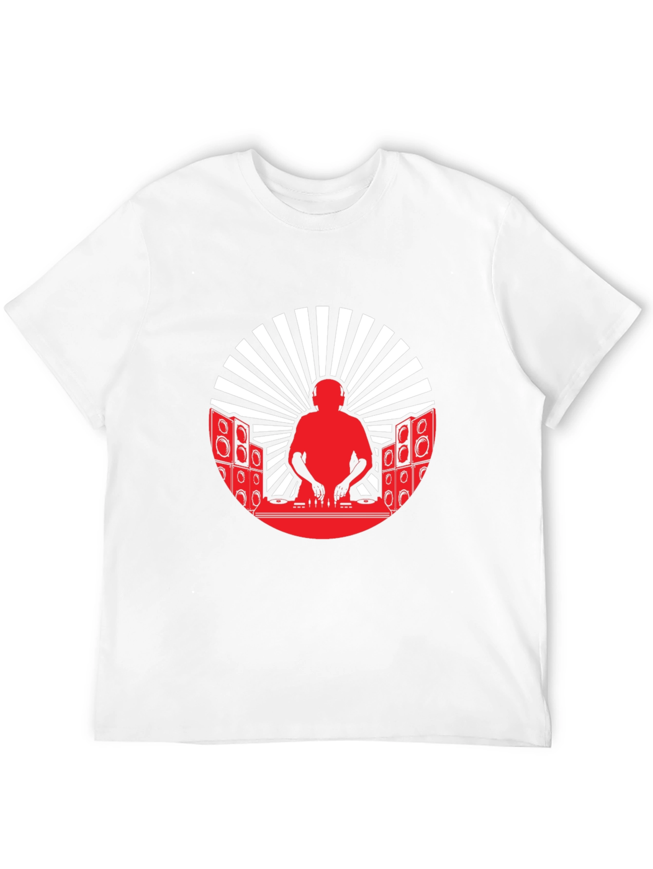 DJ Silhouette Graphic Tee - Black Cotton Blend T-Shirt