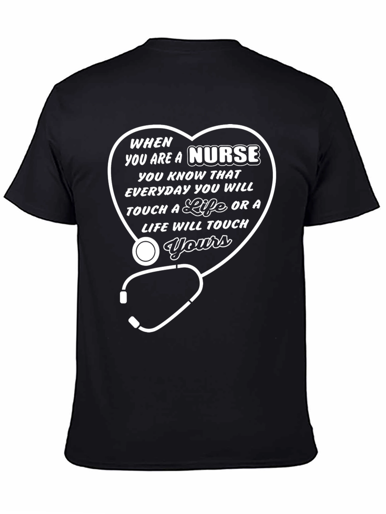 Nurse Life T-Shirt - Stethoscope Heart Design