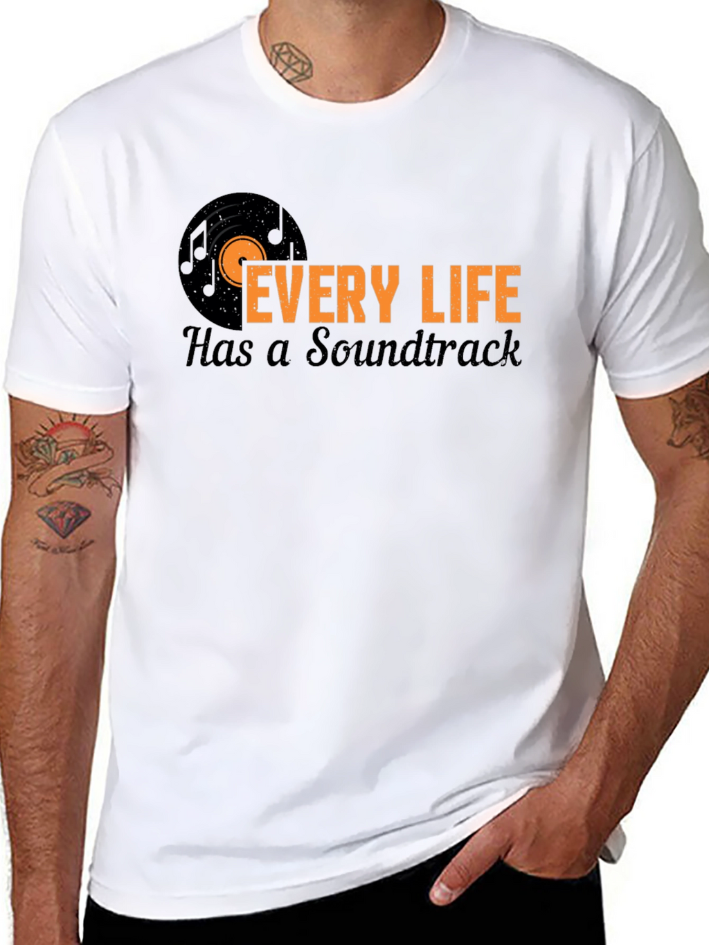 Every Life Has a Soundtrack Black T-Shirt